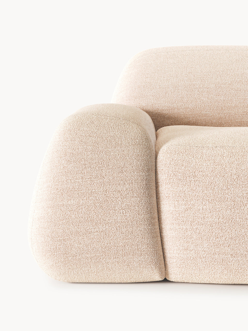 Wolke Bouclé Sofa (2-seater) with Chaise End