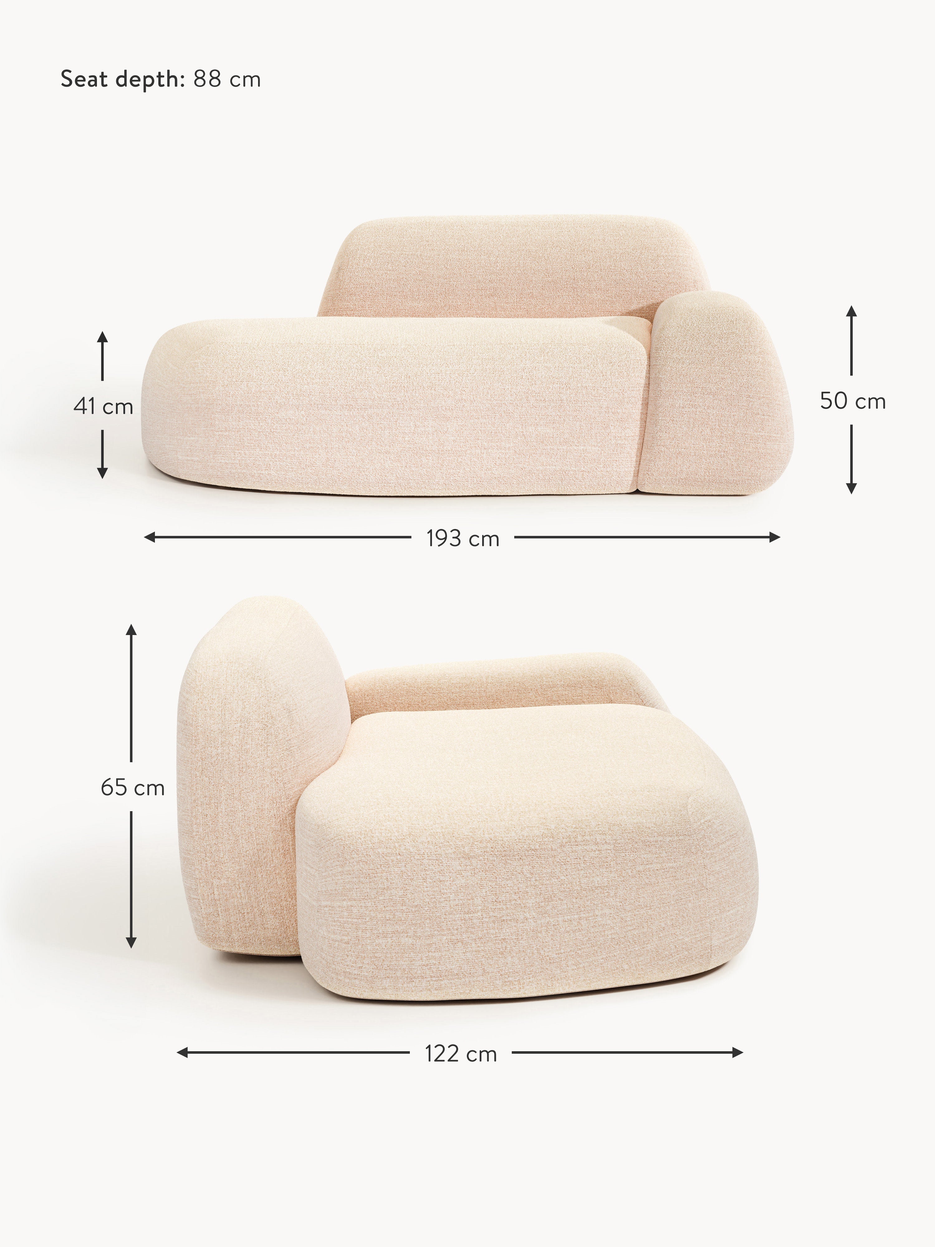 Wolke Bouclé Sofa (2-seater) with Chaise End
