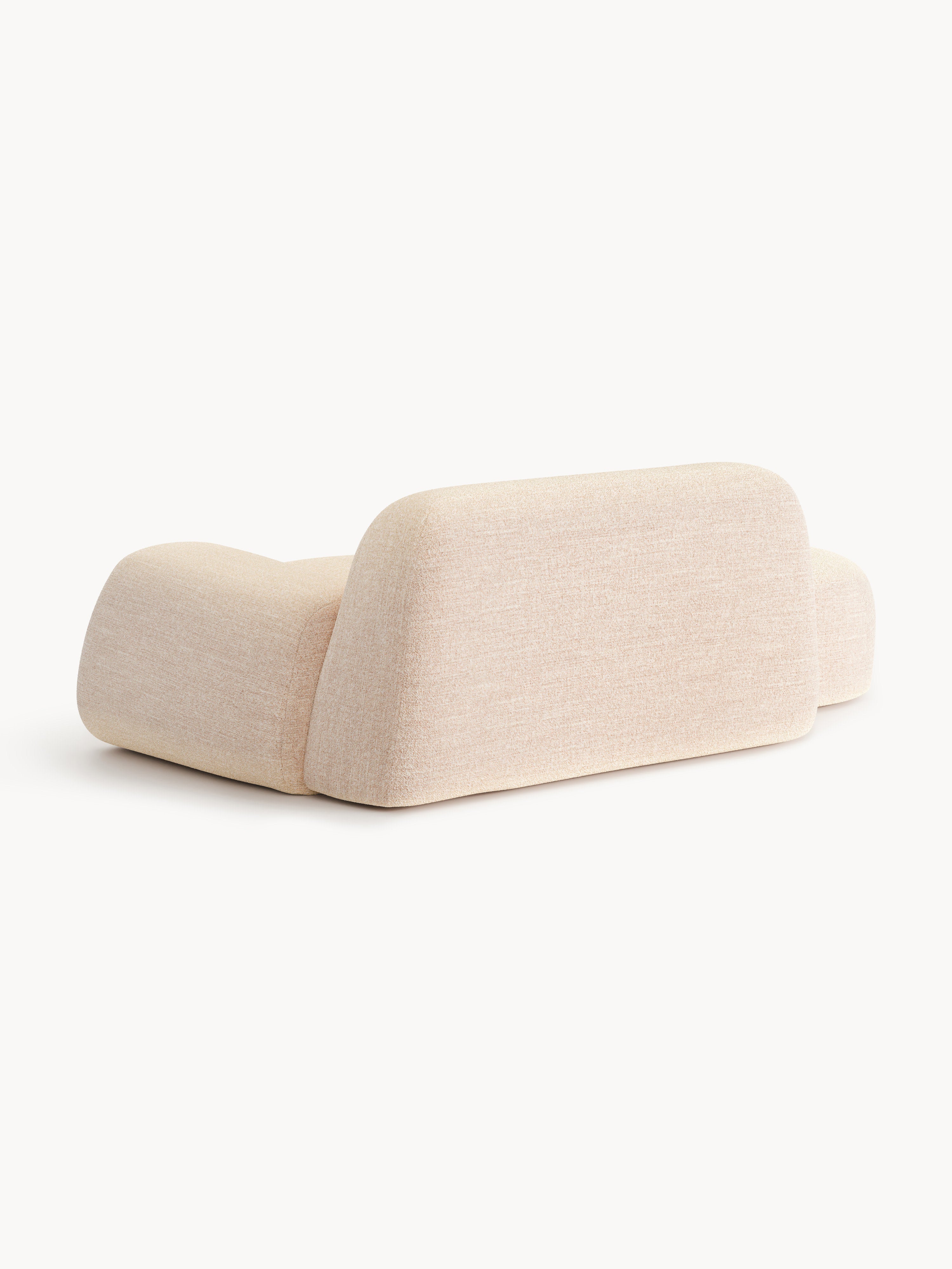 Wolke Bouclé Sofa (2-seater) with Chaise End