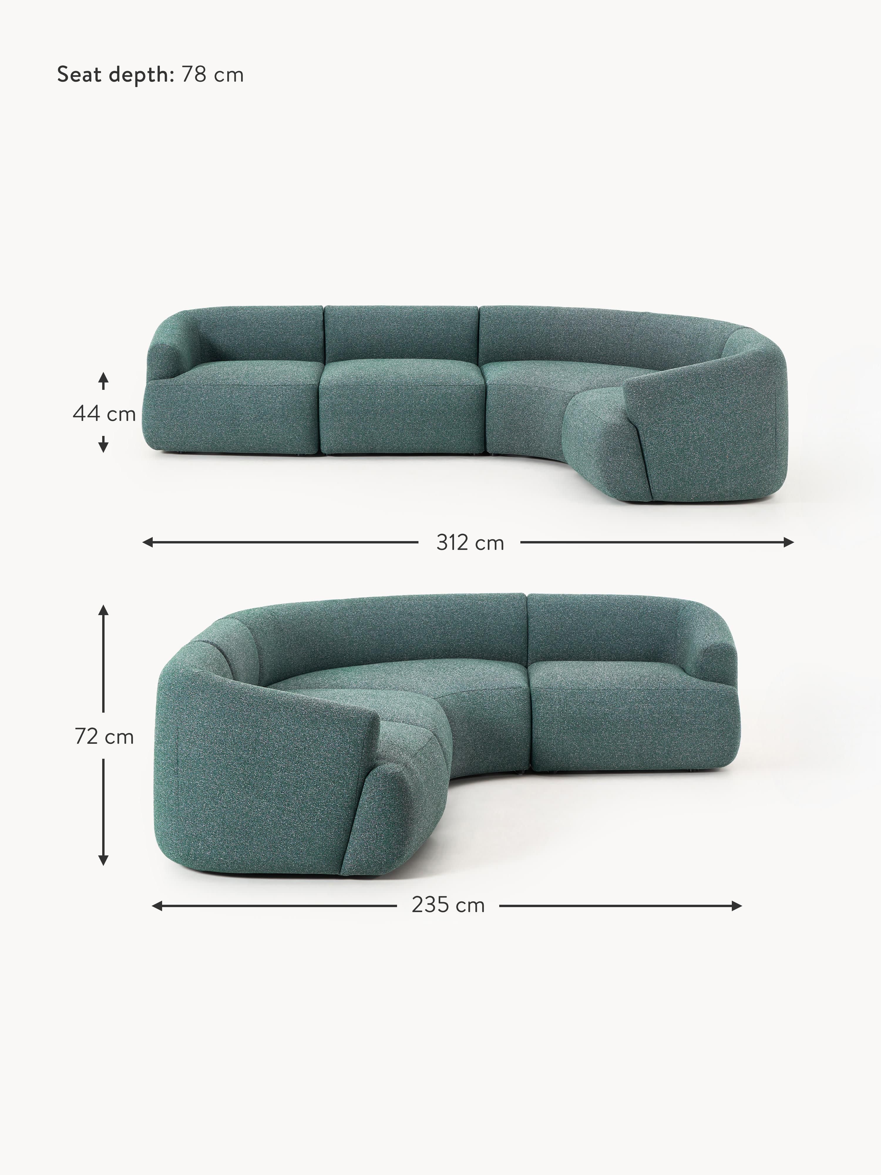 Sofia Modular Bouclé Corner Sofa (4-seater)
