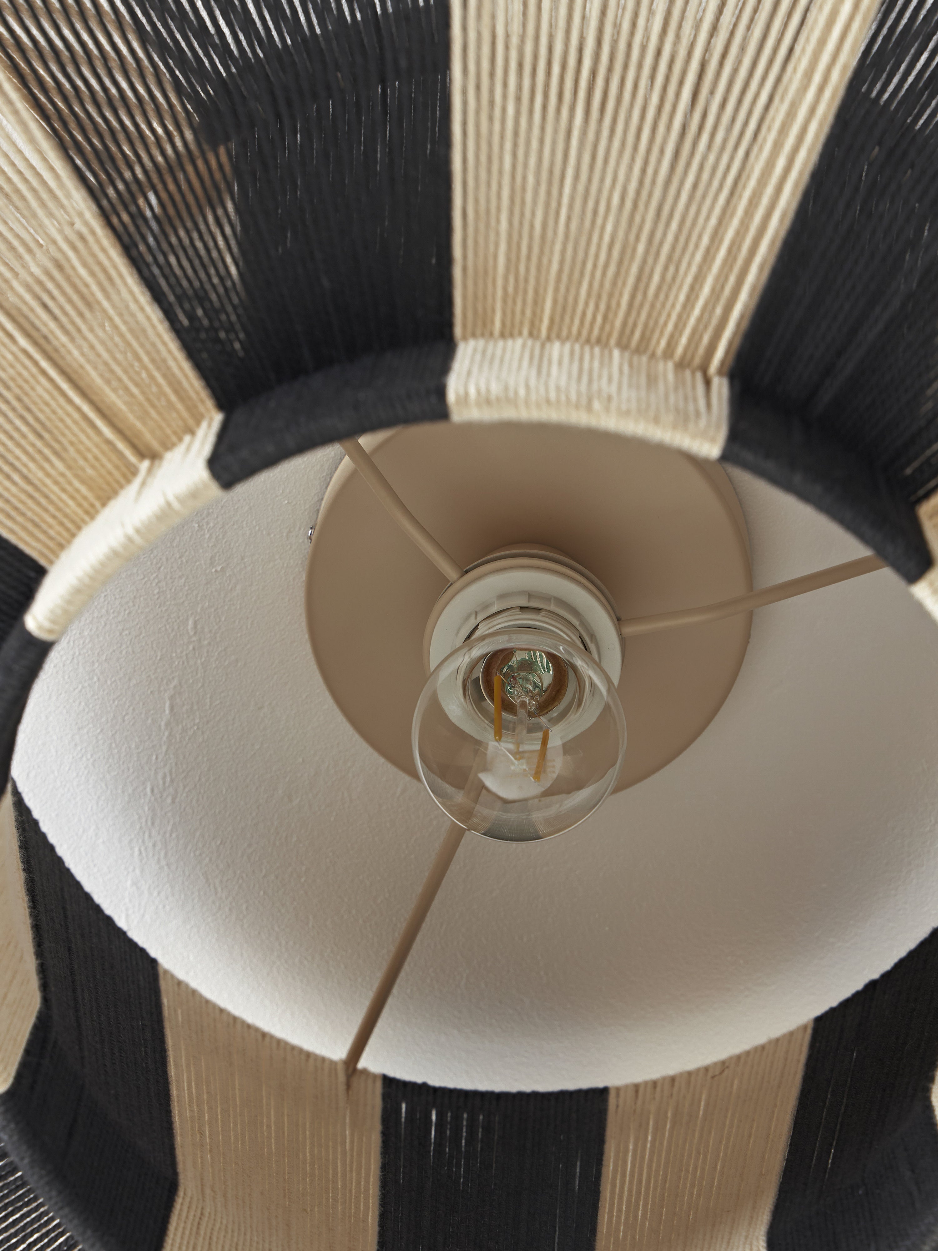 Lace Linen Thread Flushmount
