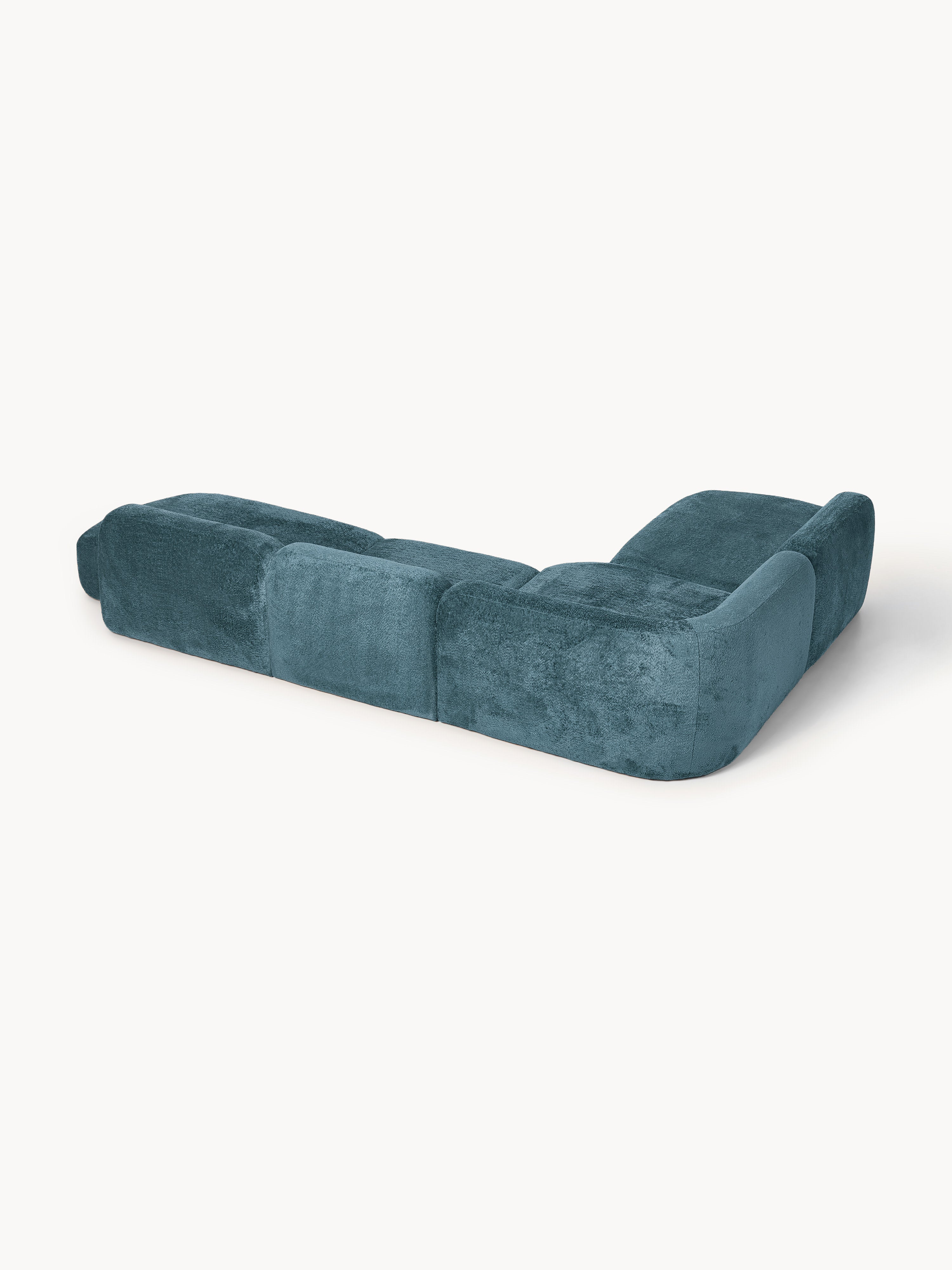 Wolke XL Modular Teddy Bouclé Corner Sofa with Chaise Ends
