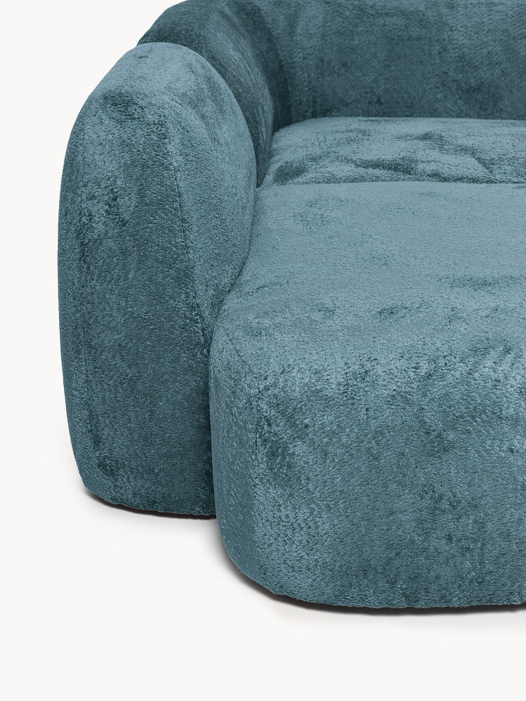 Wolke XL Modular Teddy Bouclé Corner Sofa with Chaise Ends