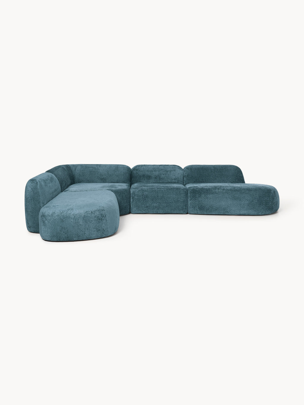 Wolke XL Modular Teddy Bouclé Corner Sofa with Chaise Ends