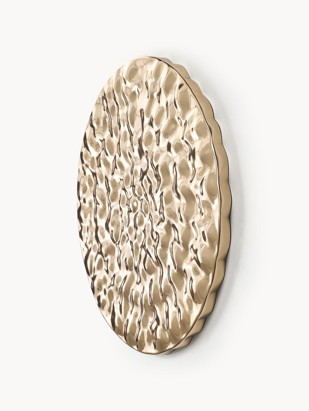 Splash Wall Object with Hammered Surface, Ø 120 cm