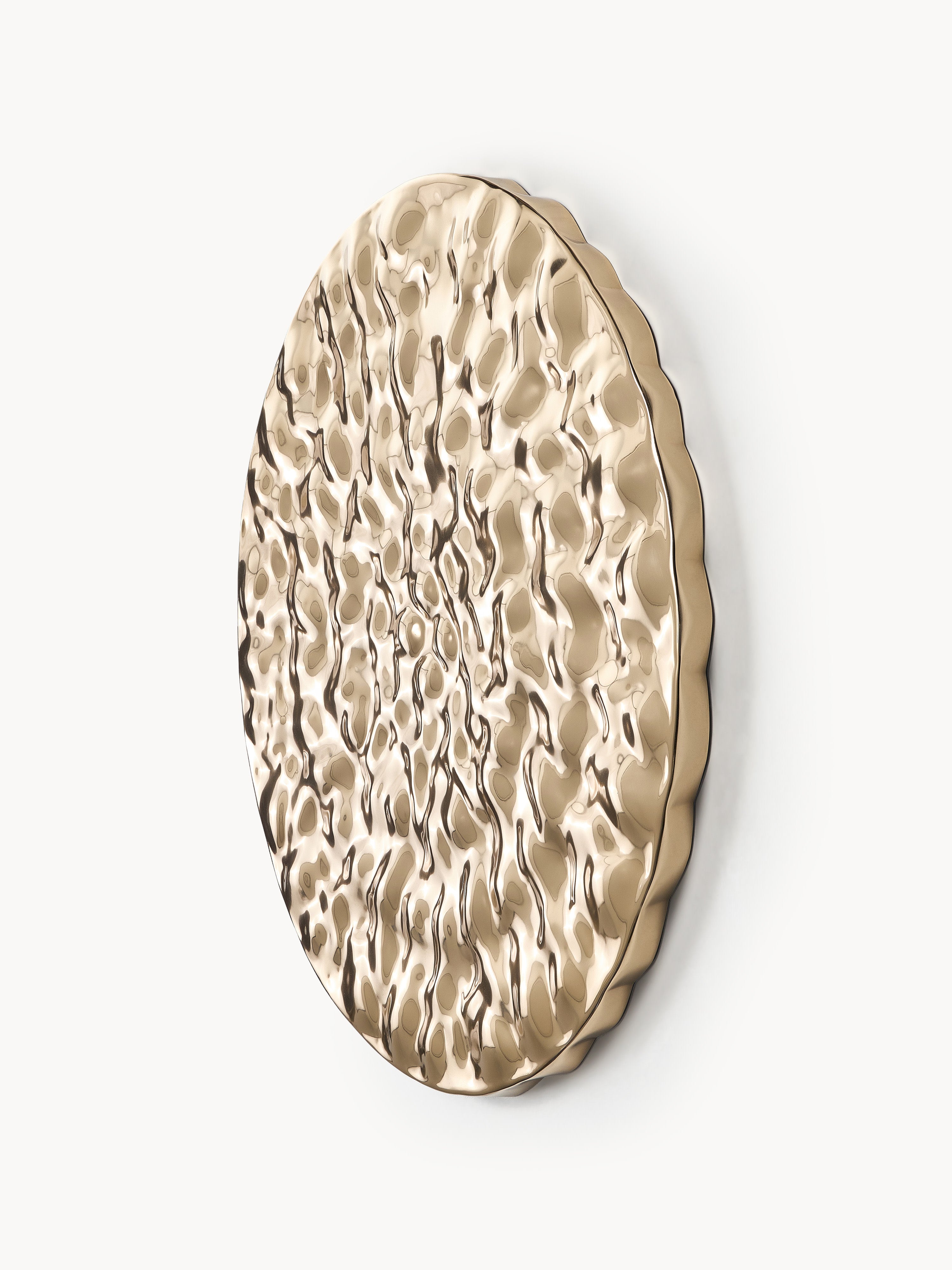 Splash Wall Object with Hammered Surface, Ø 120 cm
