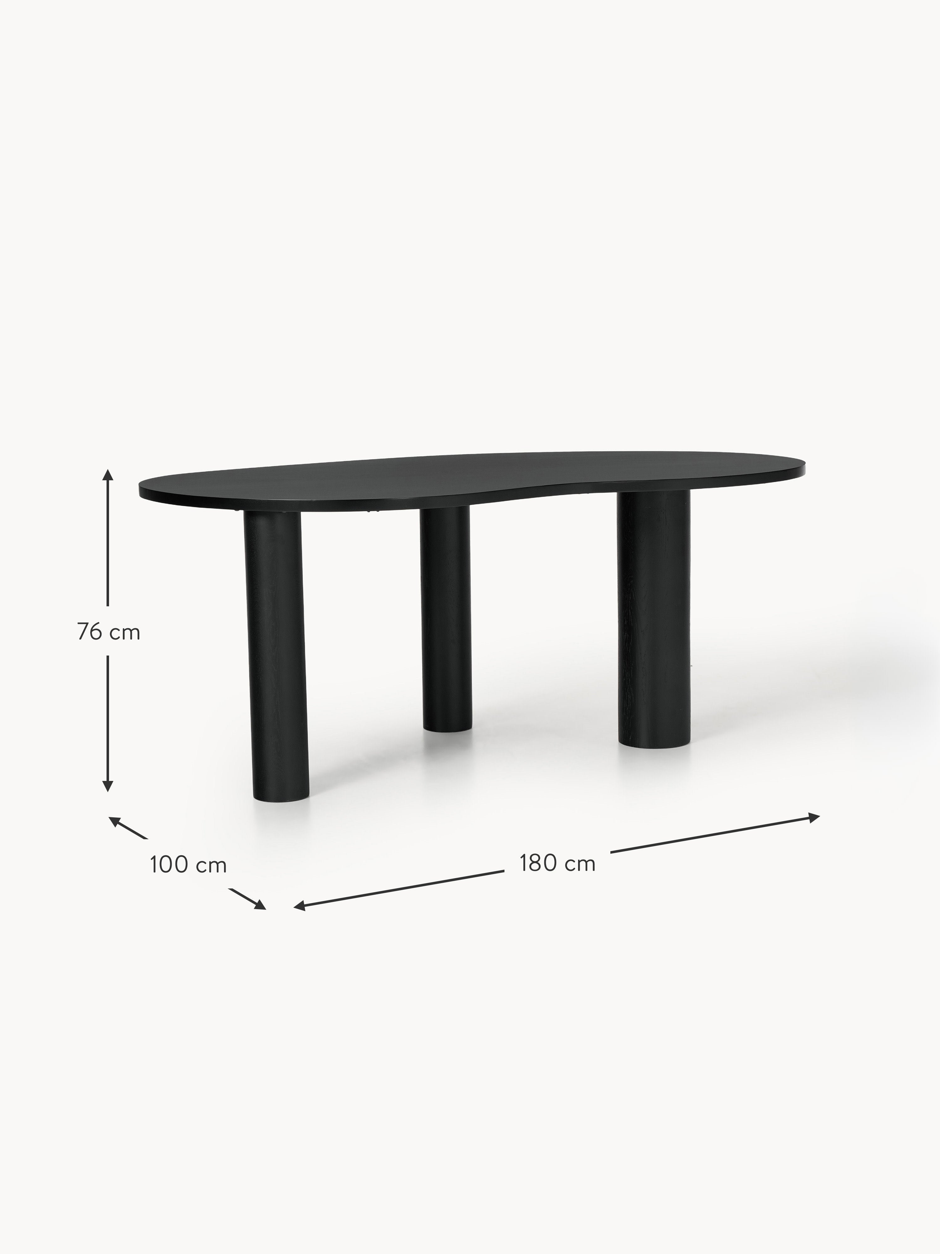 Naruto Organic-Shaped Oak Wood Dining Table, in various sizes