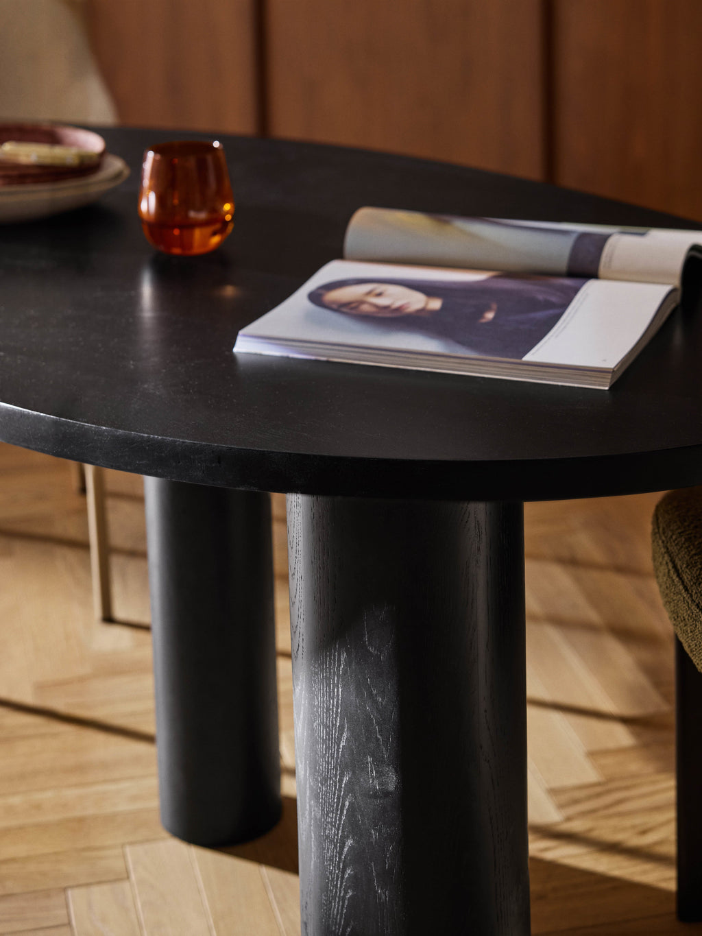 Naruto Organic-Shaped Oak Wood Dining Table, in various sizes