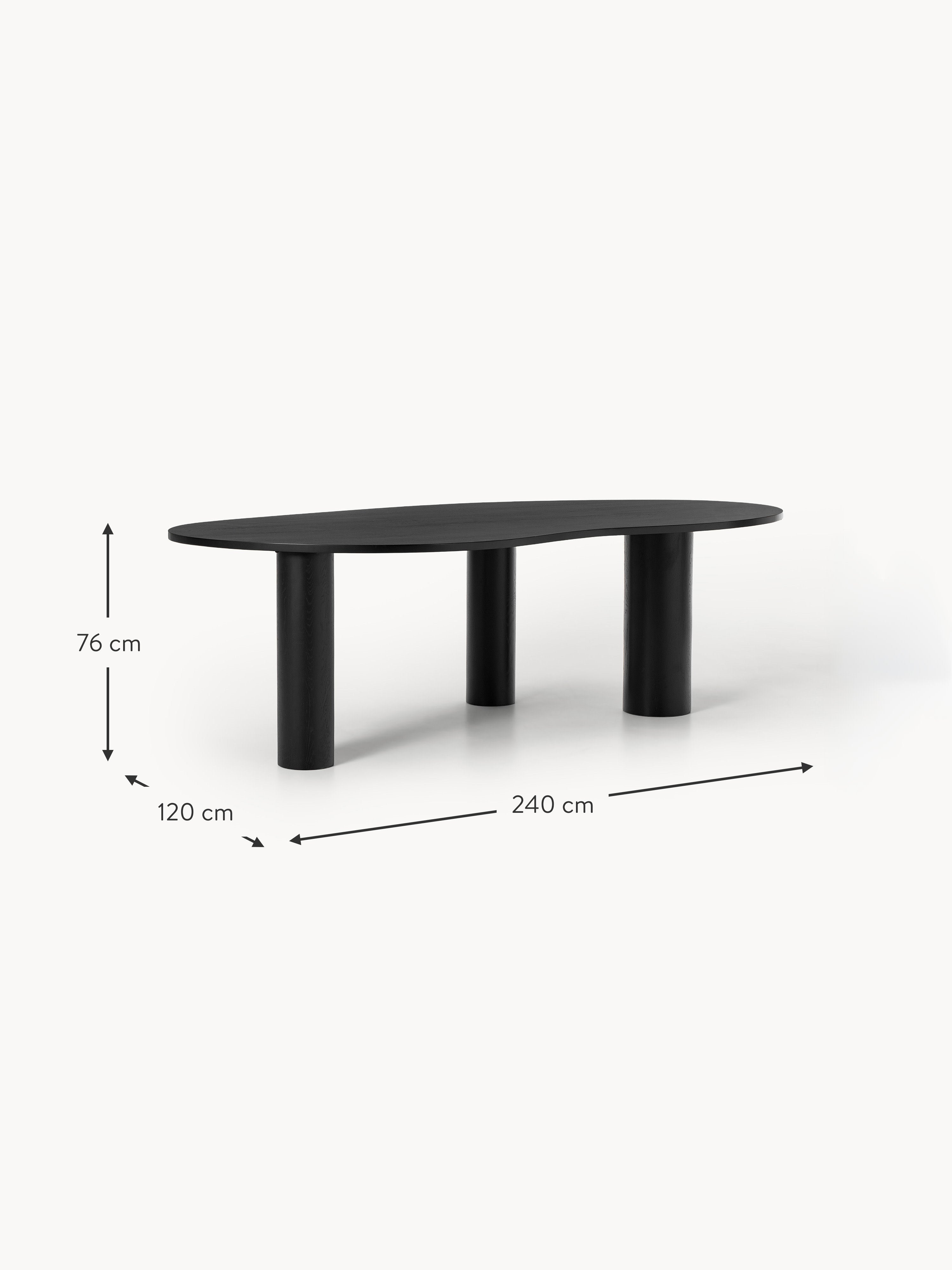 Naruto Organic-Shaped Oak Wood Dining Table, in various sizes