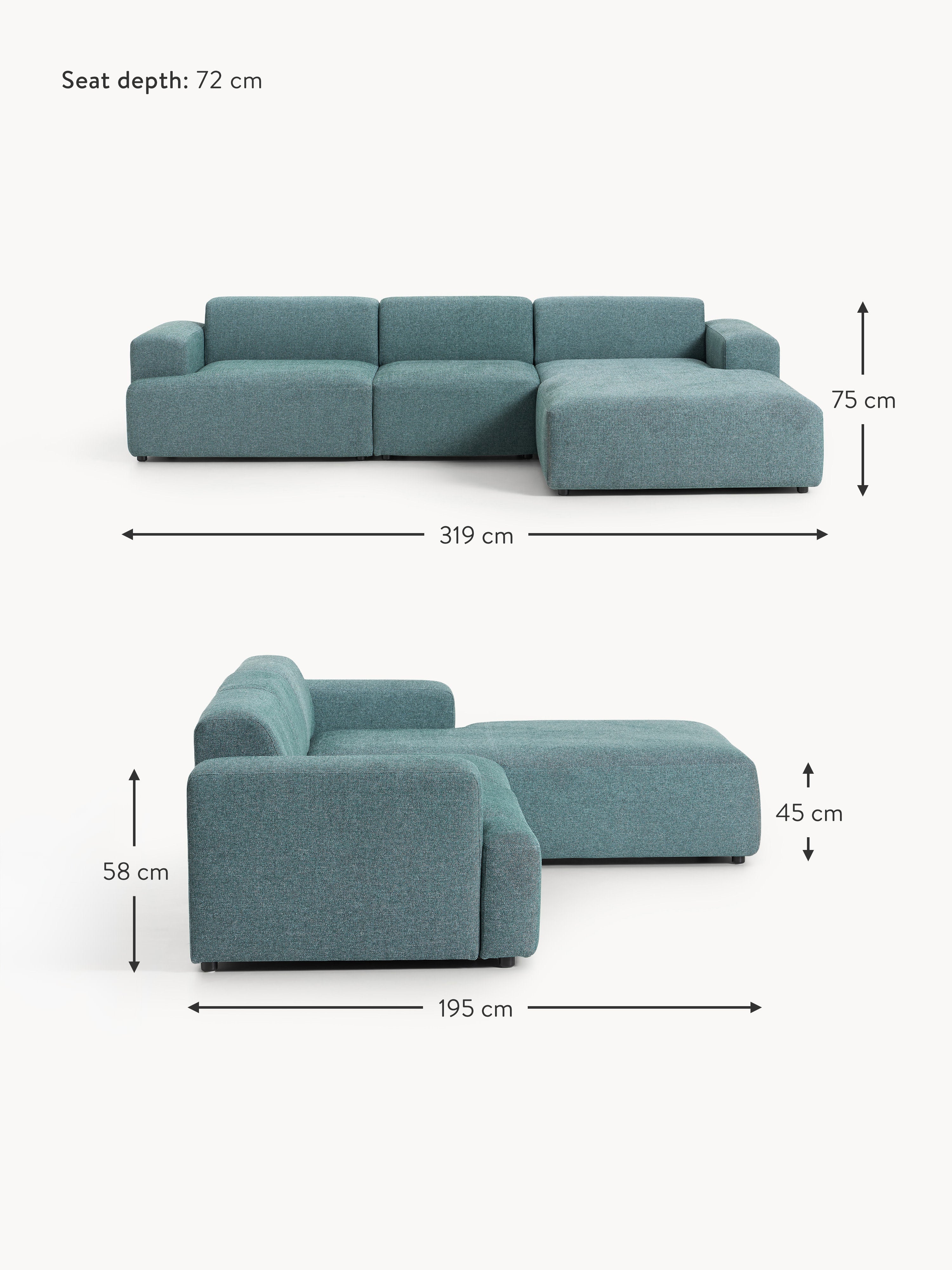 Melva Corner Sofa (4-seater)