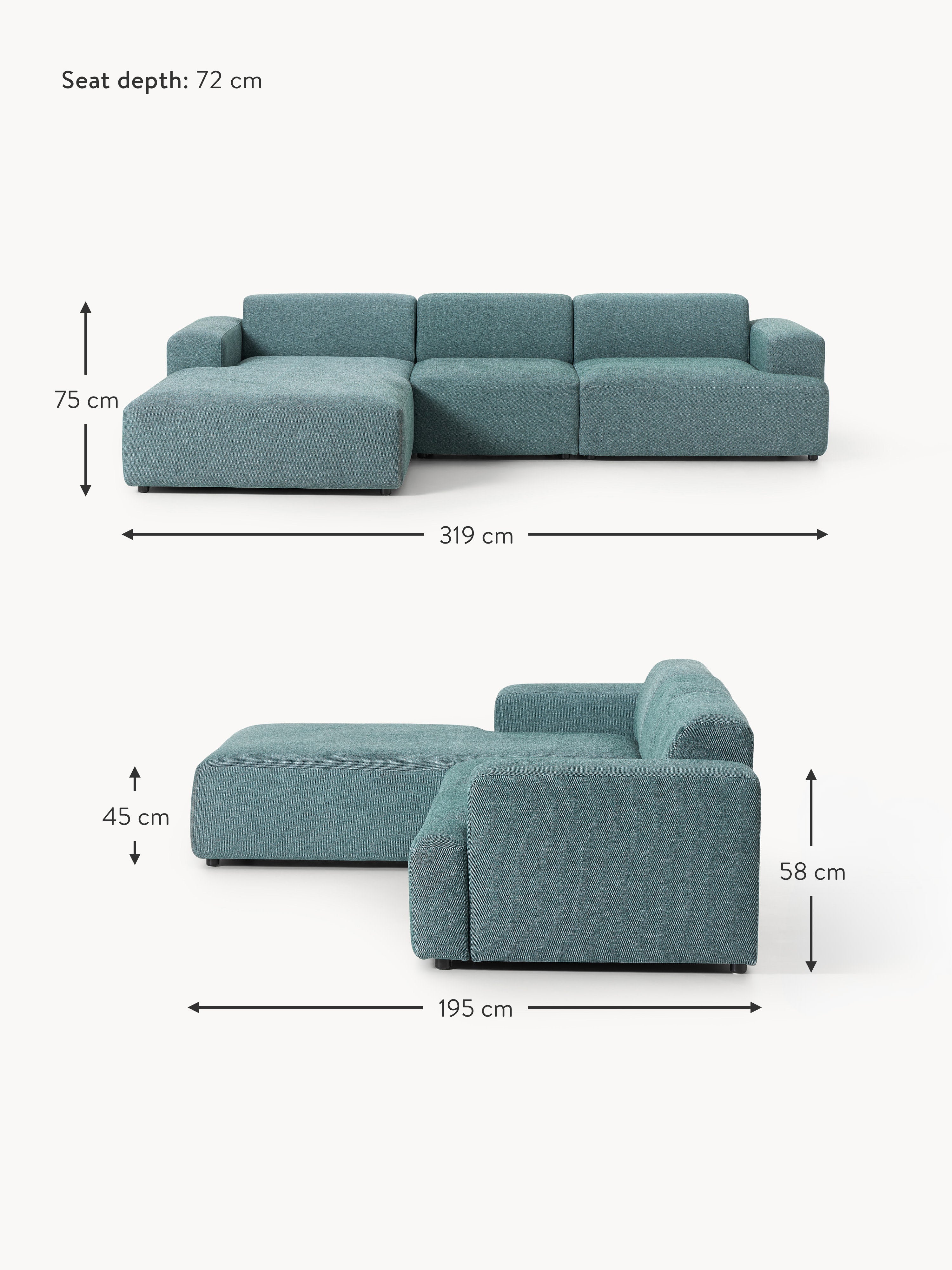 Melva Corner Sofa (4-seater)