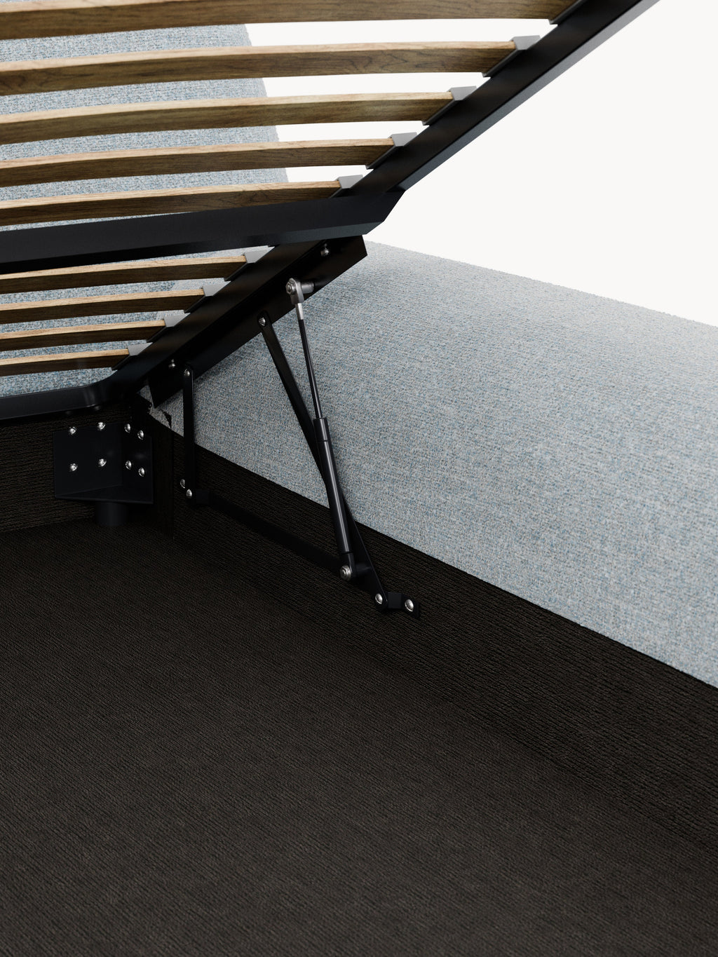 Wolke Upholstered Bouclé Bed with Storage