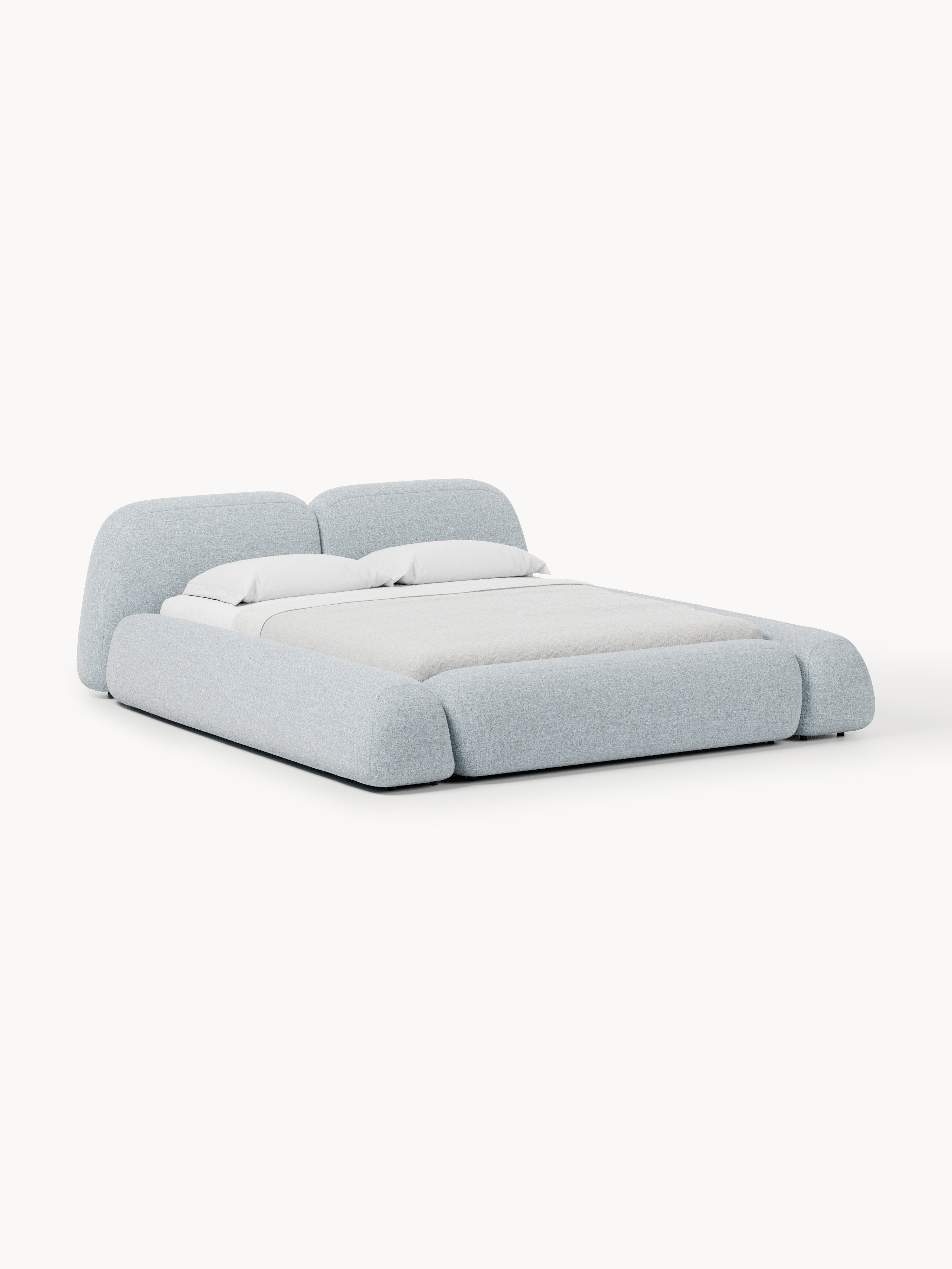 Gallery image 1 - Upholstered Bouclé Bed Wolke with Storage