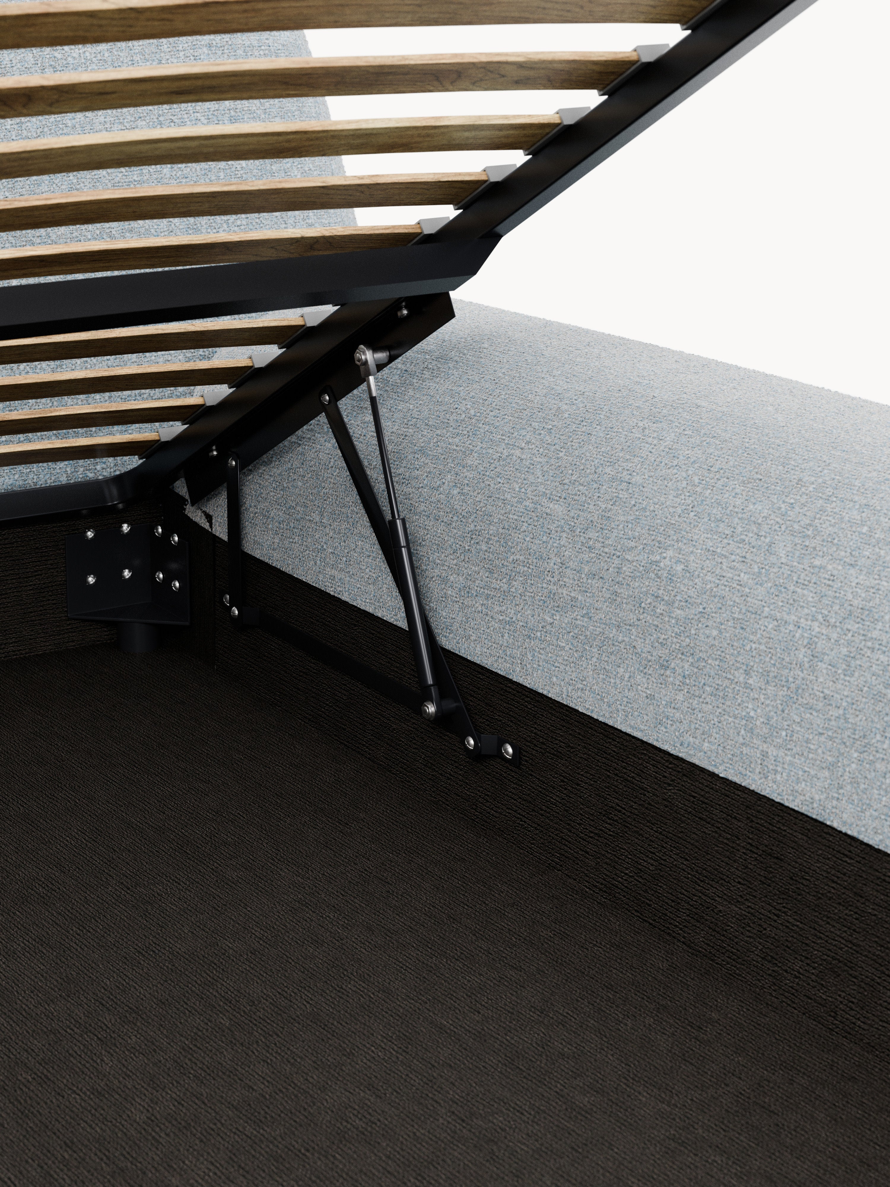 Wolke Upholstered Bouclé Bed with Storage