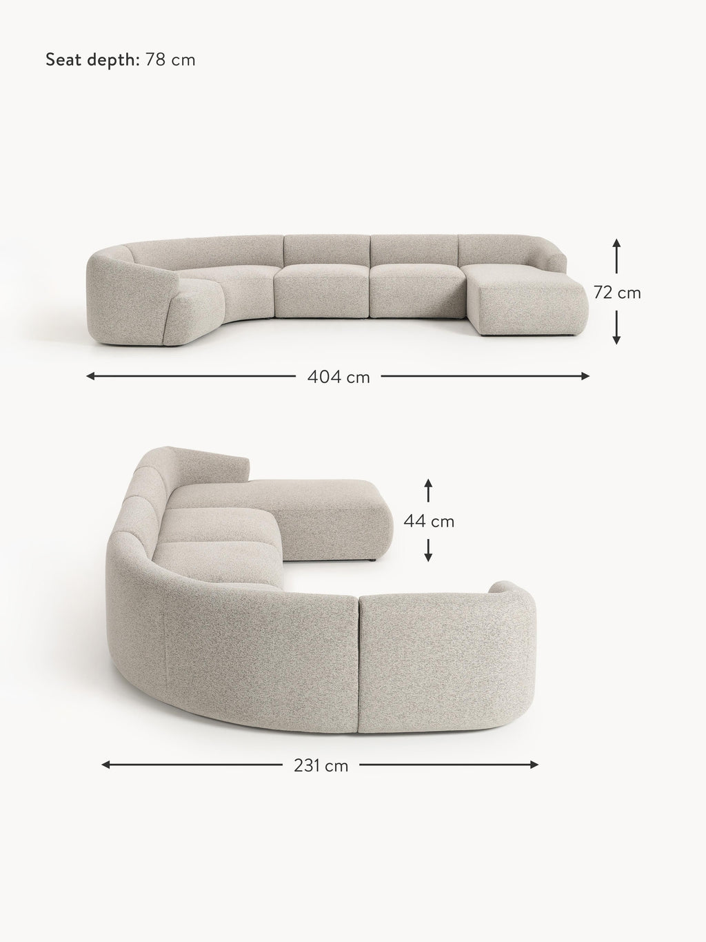 Sofia XL Modular Bouclé Sofa