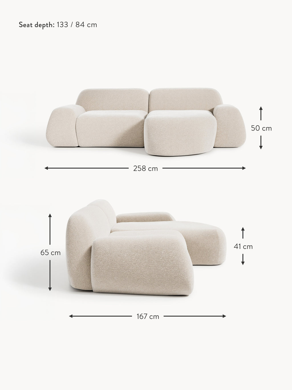 Wolke Modular Corner Sofa (3-seater)