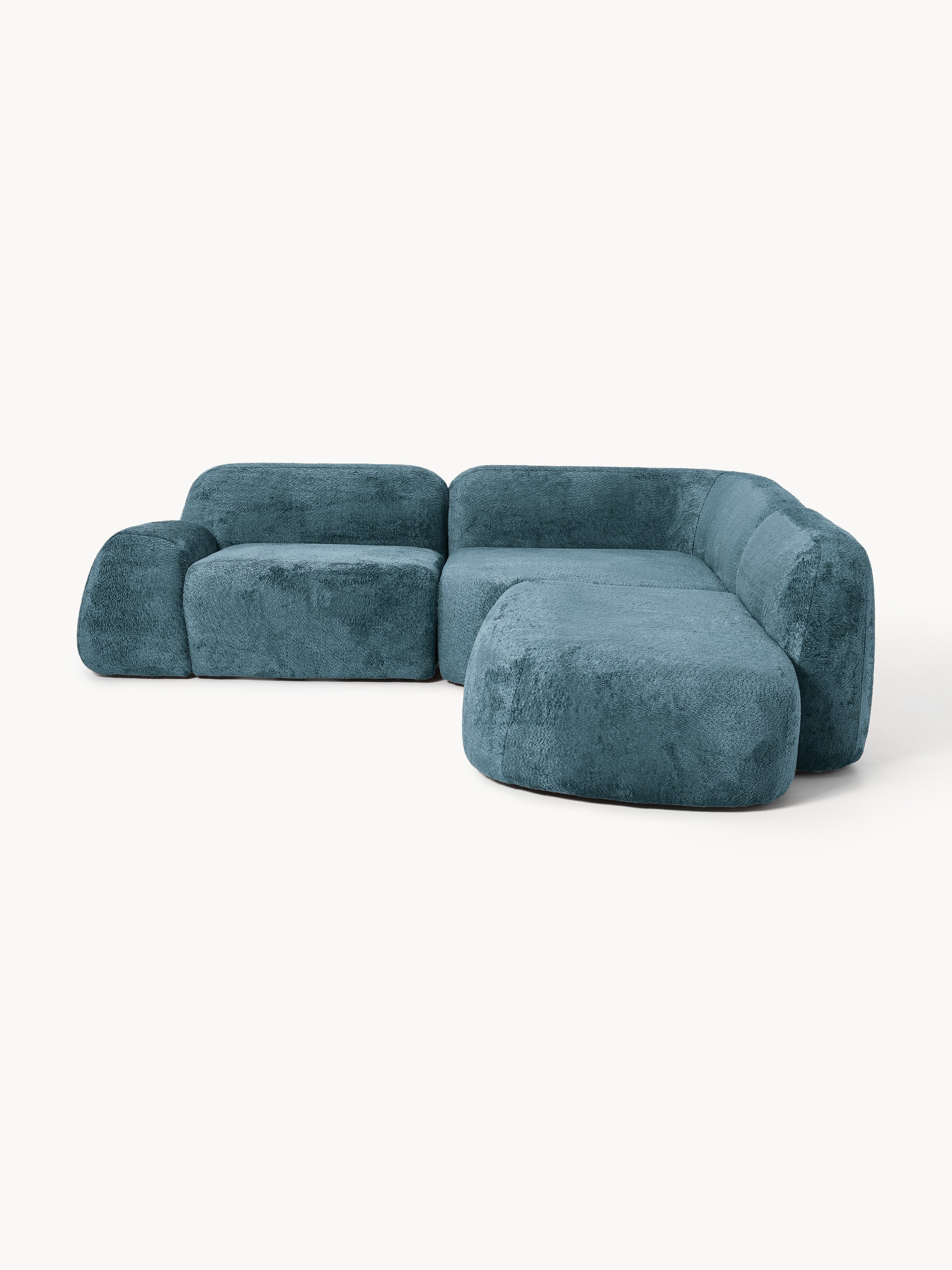 Wolke Modular Teddy Bouclé Corner Sofa (4-seater) with Chaise End