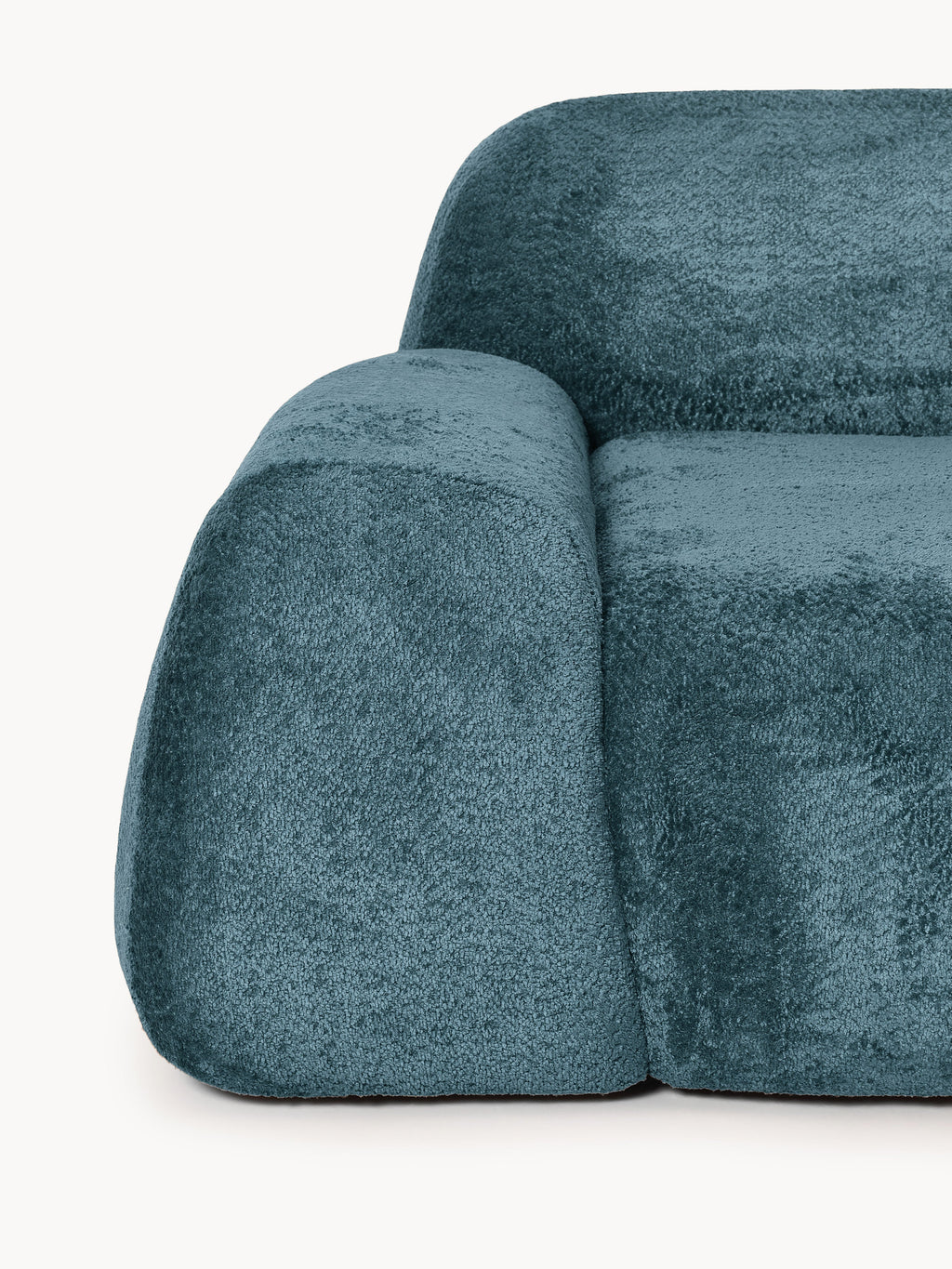 Wolke Modular Teddy Bouclé Corner Sofa (4-seater) with Chaise End