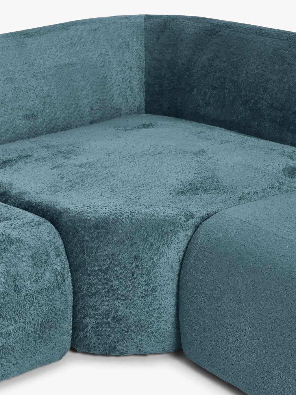Wolke Modular Teddy Bouclé Corner Sofa (4-seater) with Chaise End
