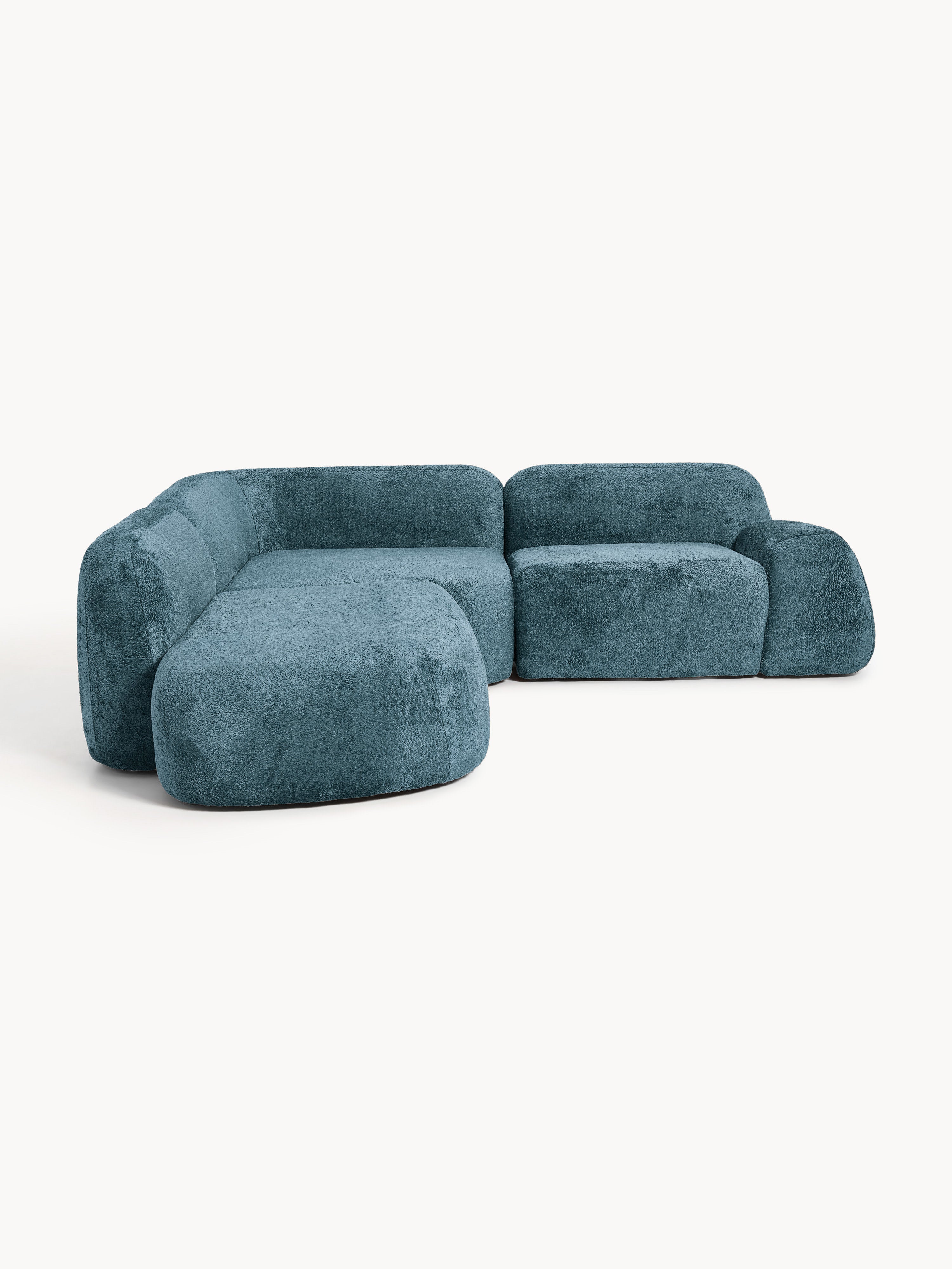 Wolke Modular Teddy Bouclé Corner Sofa (4-seater) with Chaise End