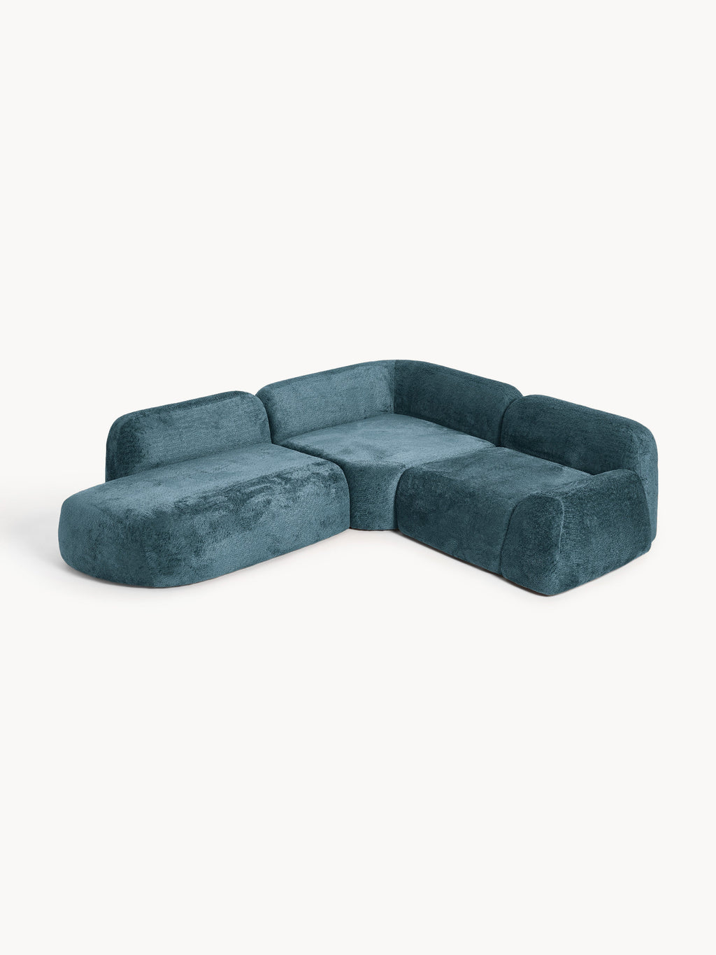 Wolke Modular Teddy Bouclé Corner Sofa (4-seater) with Chaise End