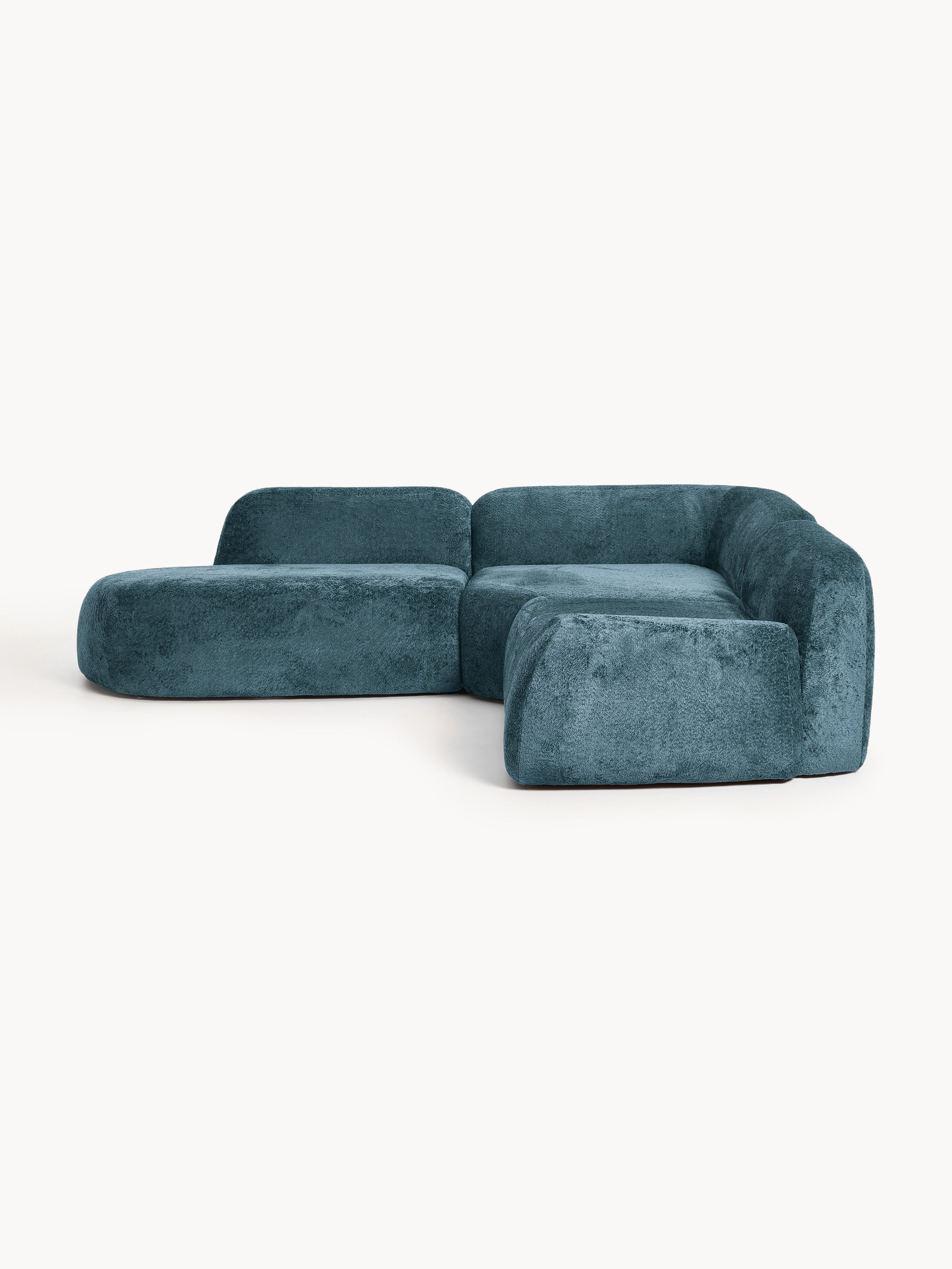 Wolke Modular Teddy Bouclé Corner Sofa (4-seater) with Chaise End