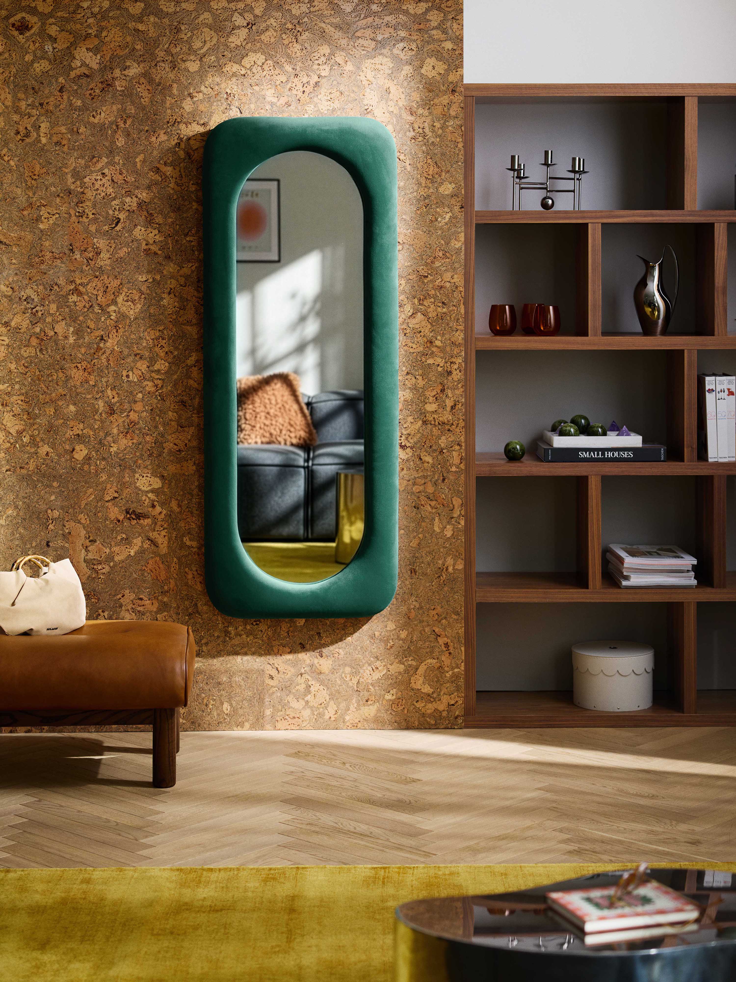 Zola Full-Length Wall Mirror with Velvet Frame