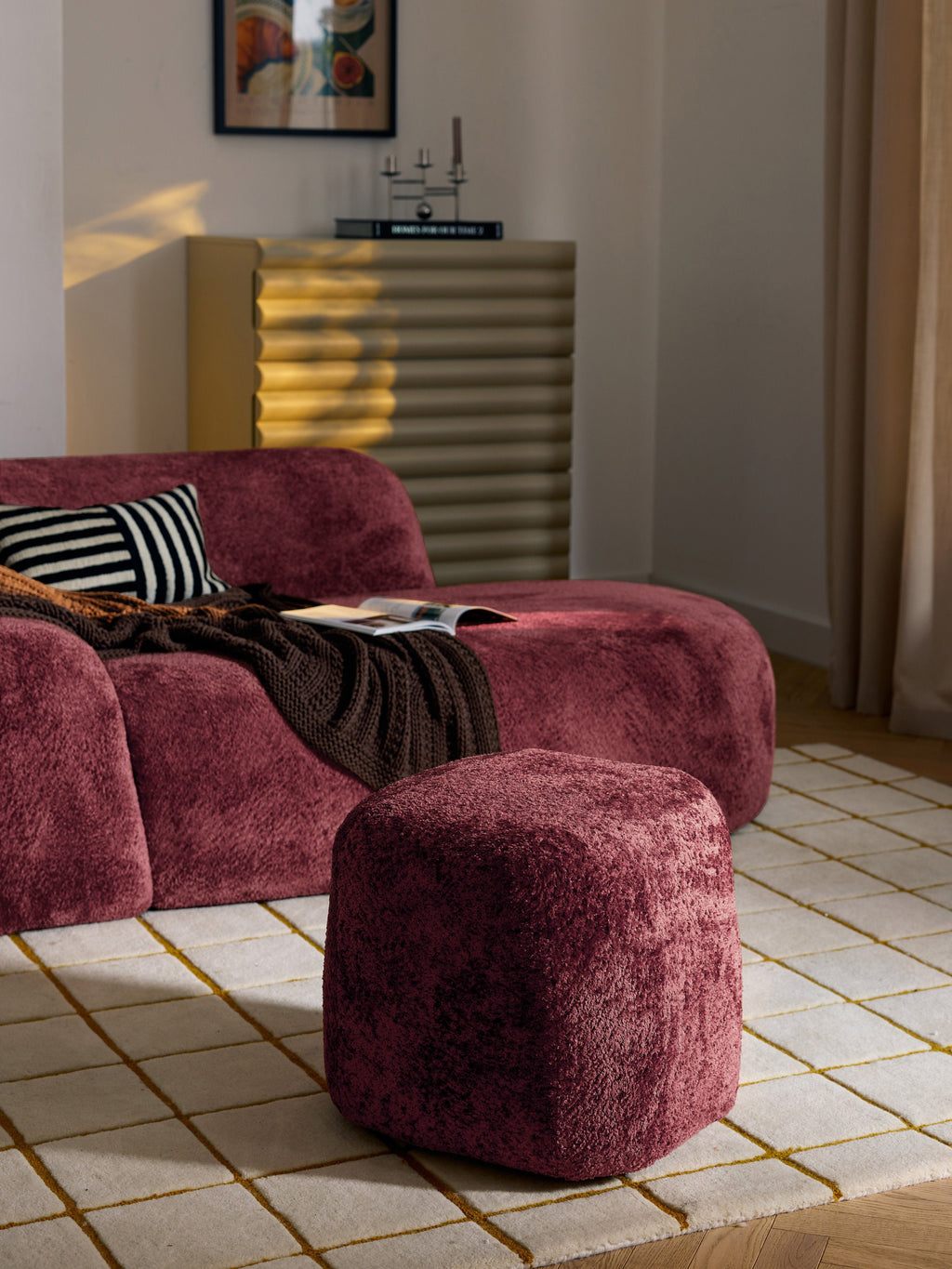 Wolke High Teddy Bouclé Ottoman