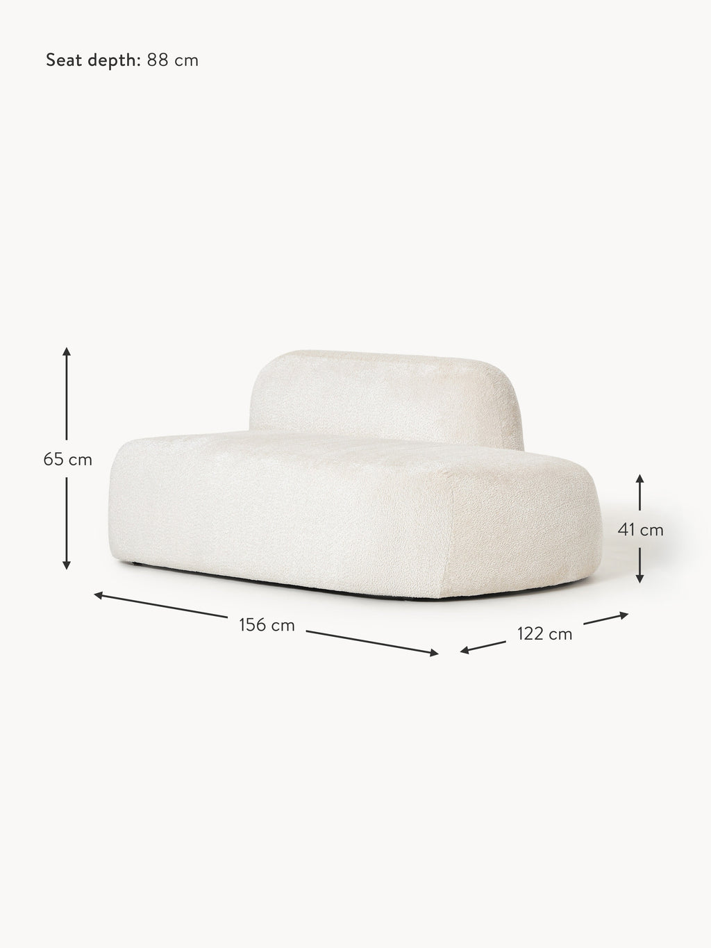 Wolke Teddy Bouclé Chaise Module