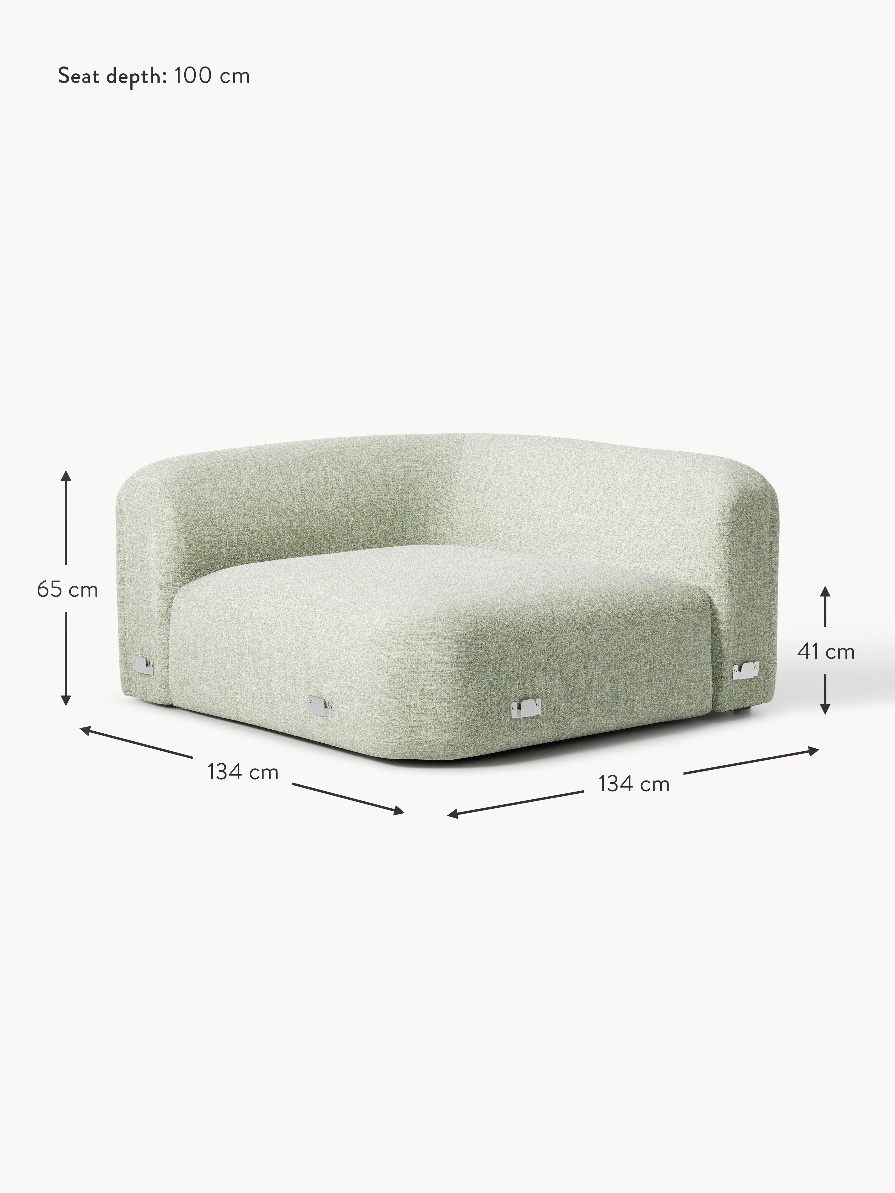 Wolke Round Bouclé Corner Module