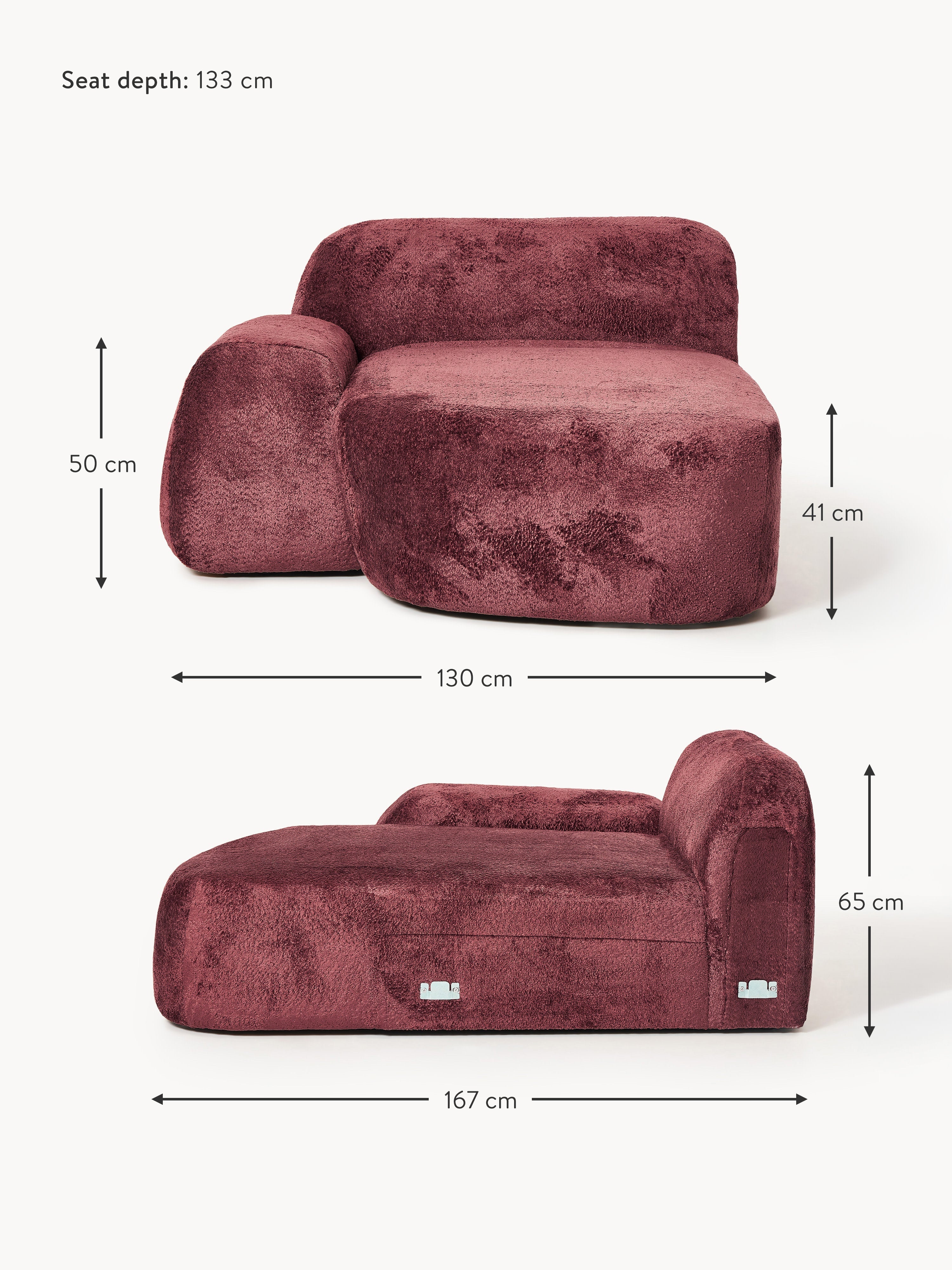 Wolke Teddy Bouclé Chaise Corner Module