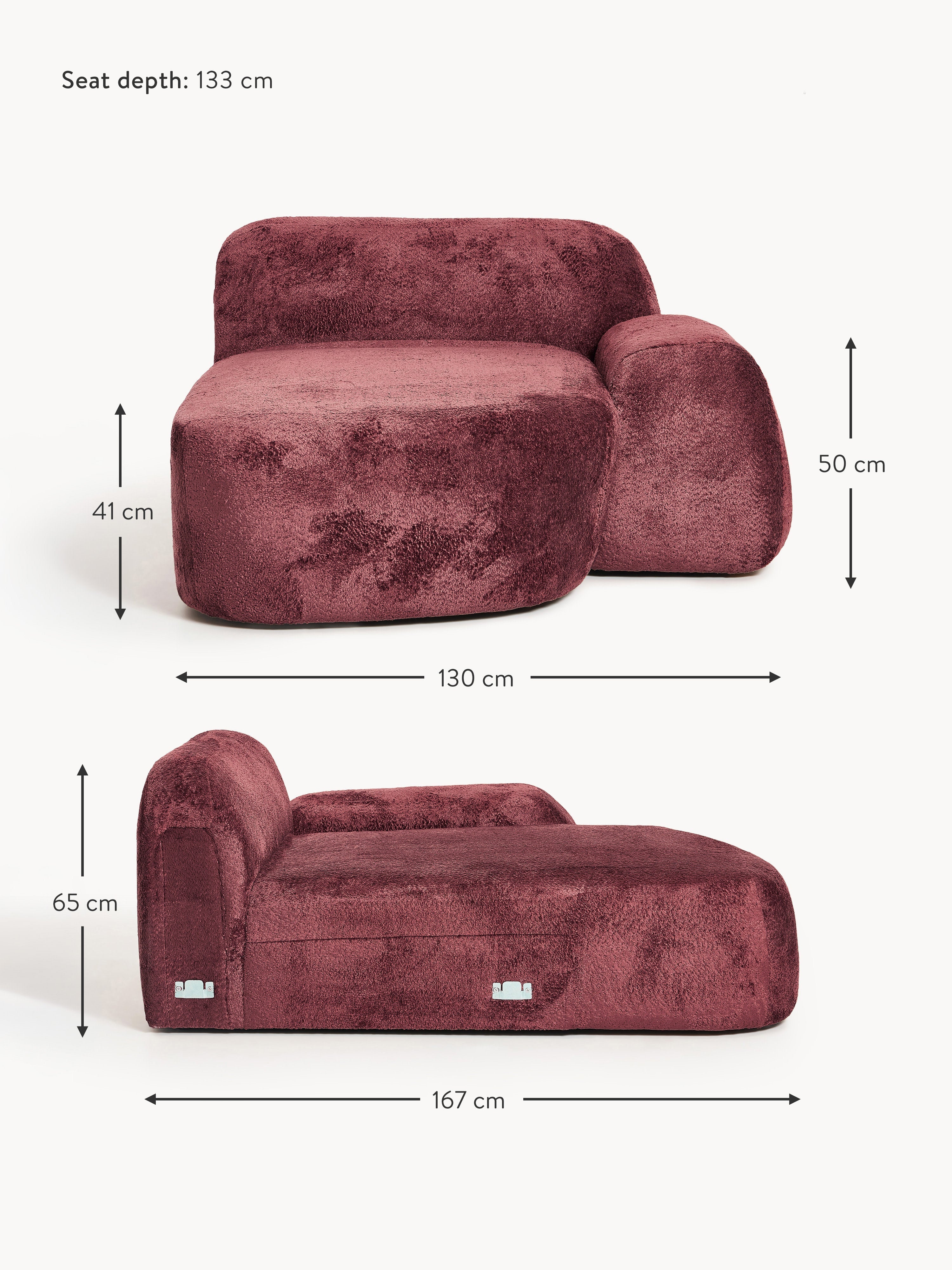 Wolke Teddy Bouclé Chaise Corner Module