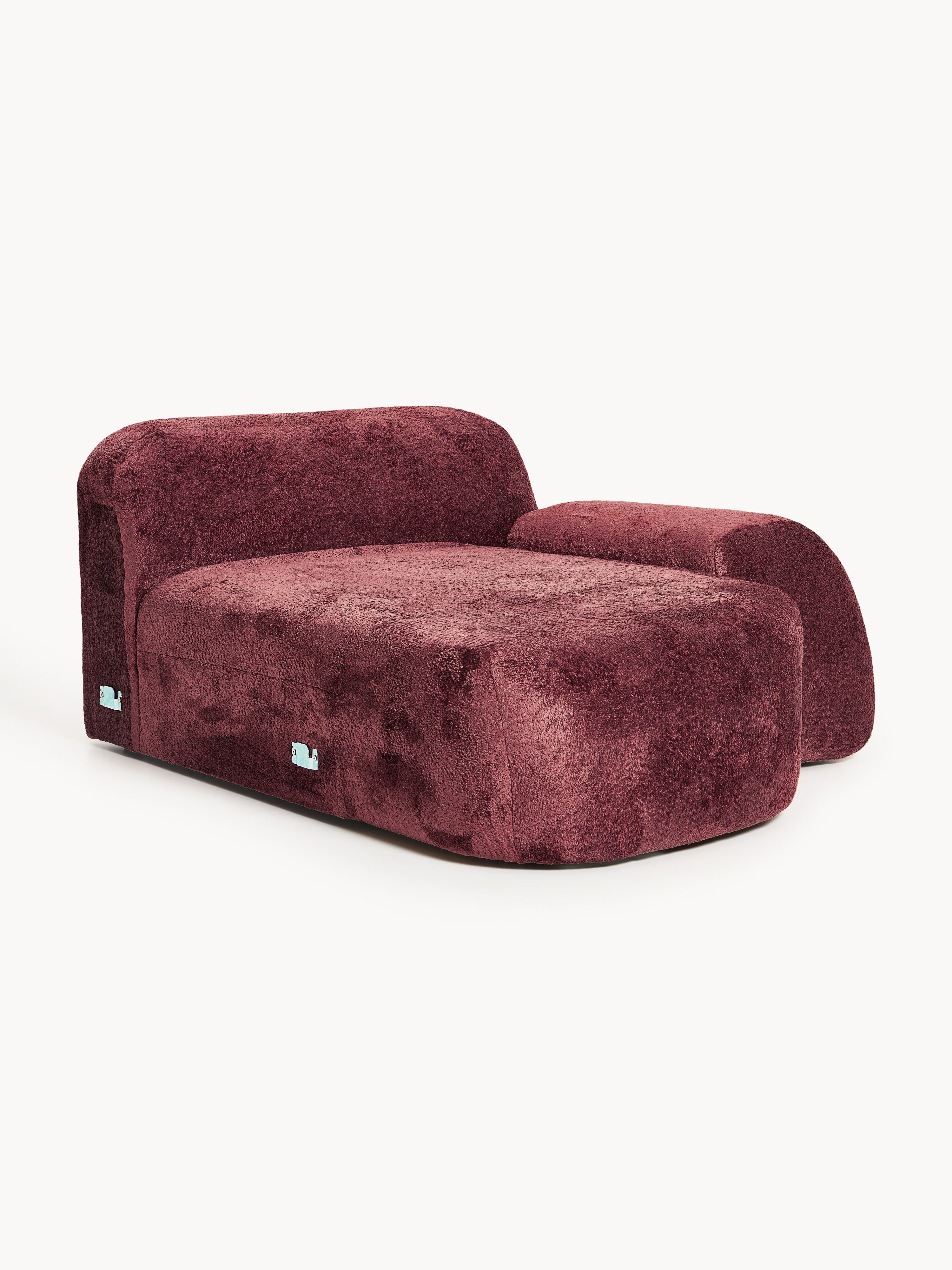 Wolke Teddy Bouclé Chaise Corner Module