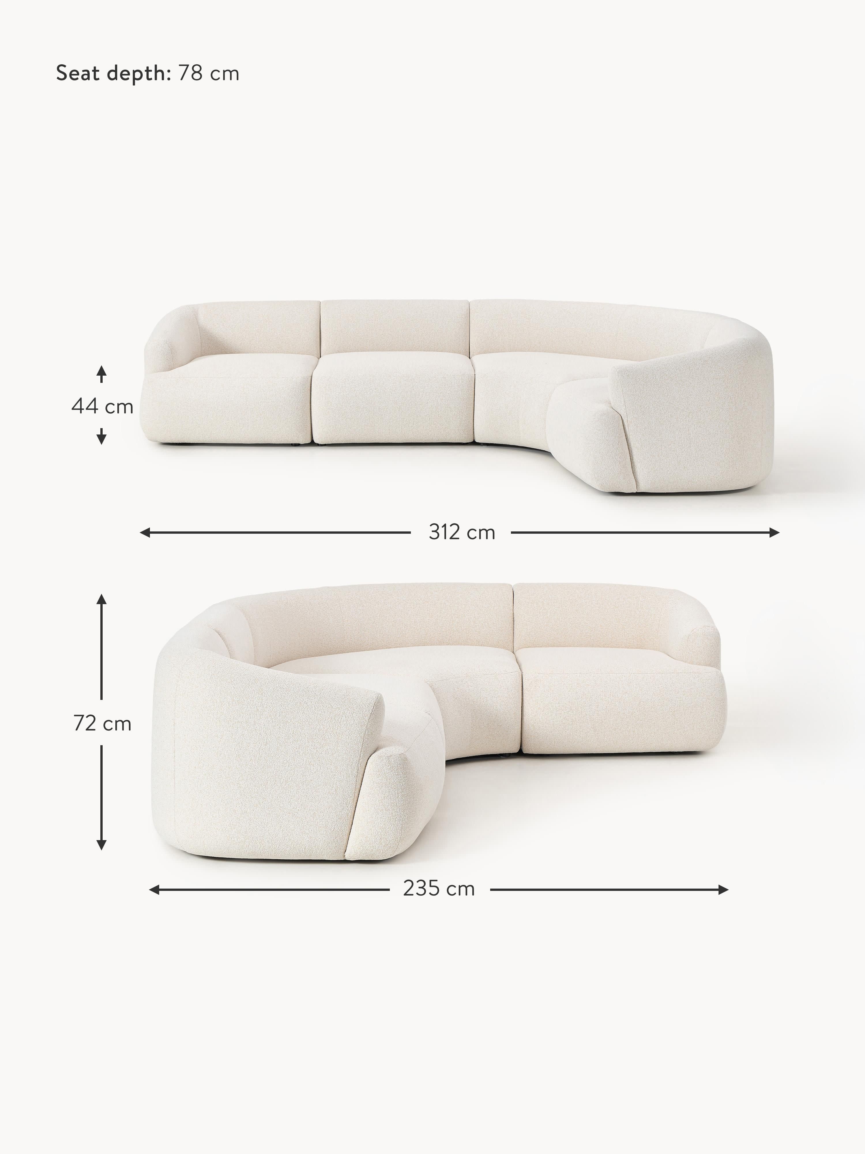 Sofia Modular Bouclé Corner Sofa (4-seater)