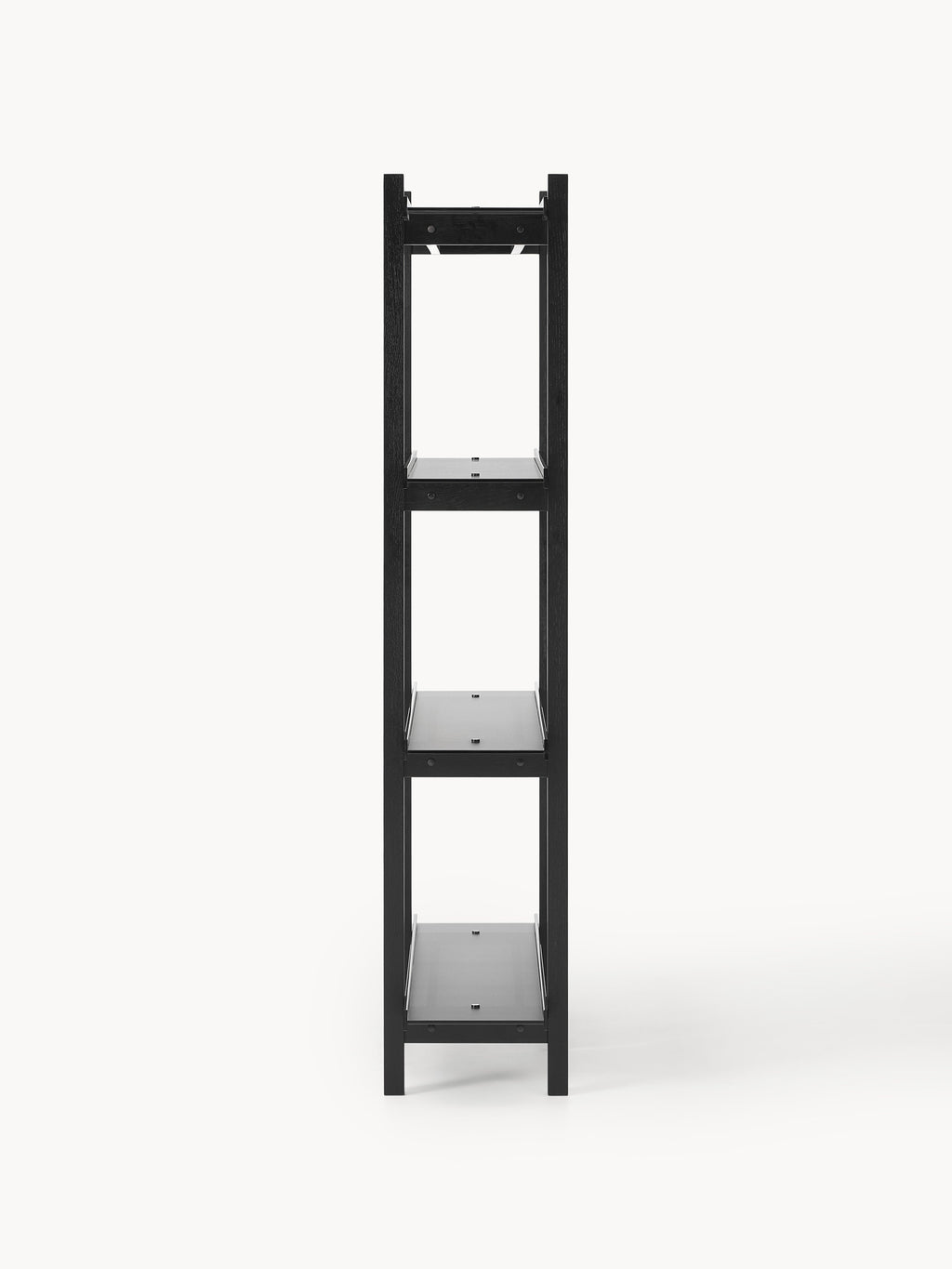 Alex Large Oak Shelving Unit with Glass Shelves
