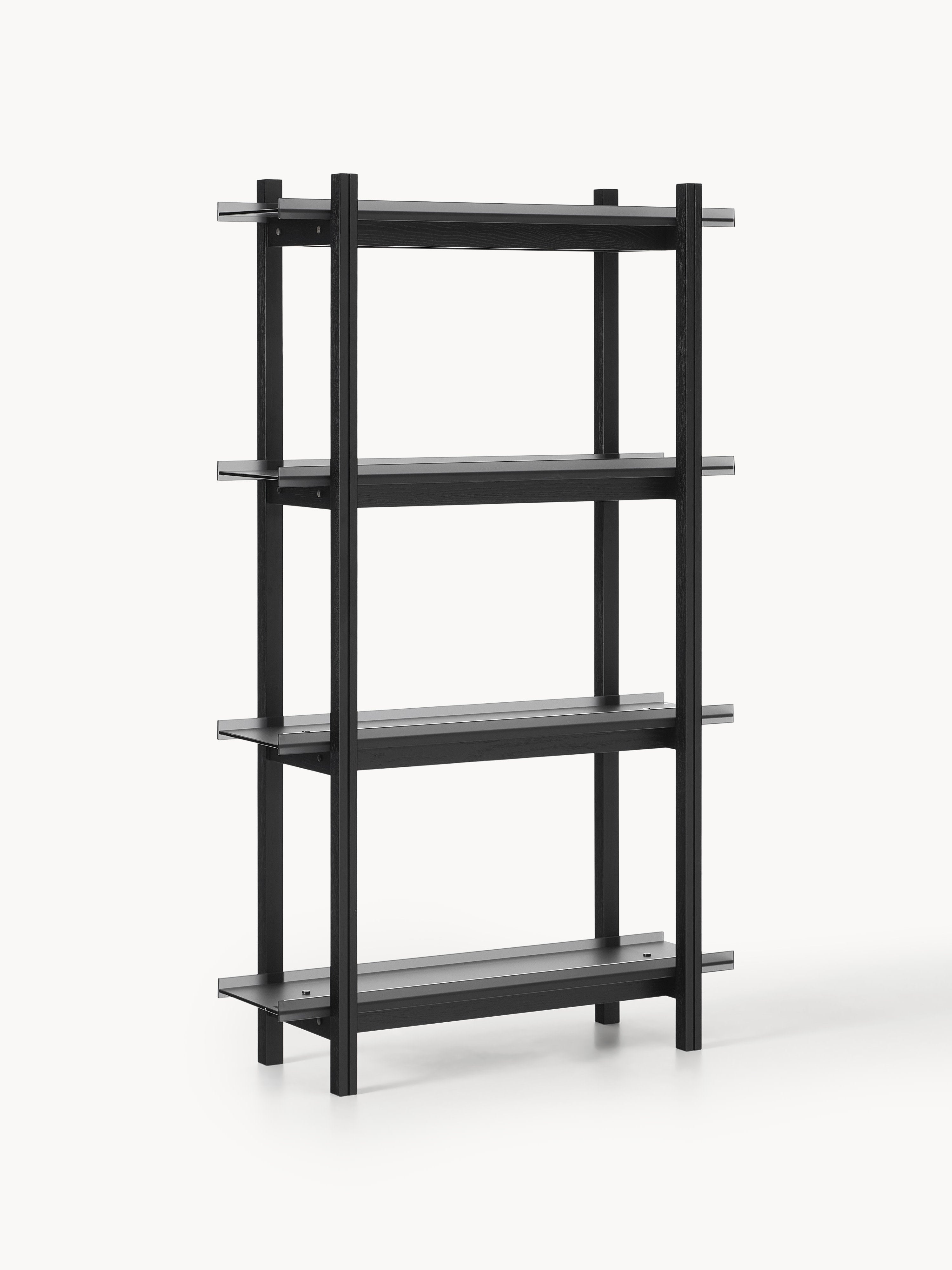 Gallery image 1 - Large Oak Shelving Unit Alex with Glass Shelves