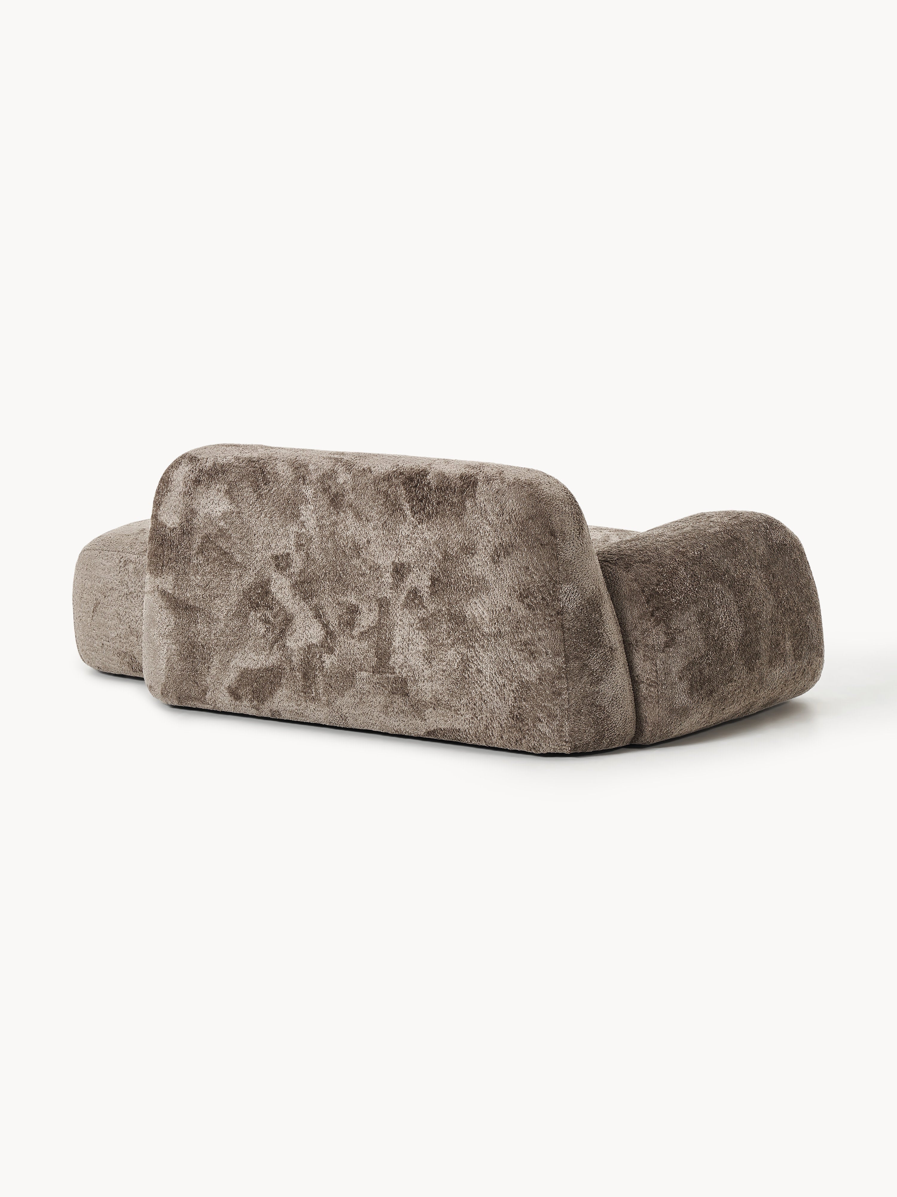 Wolke Teddy Bouclé Sofa (2-seater) with Chaise End
