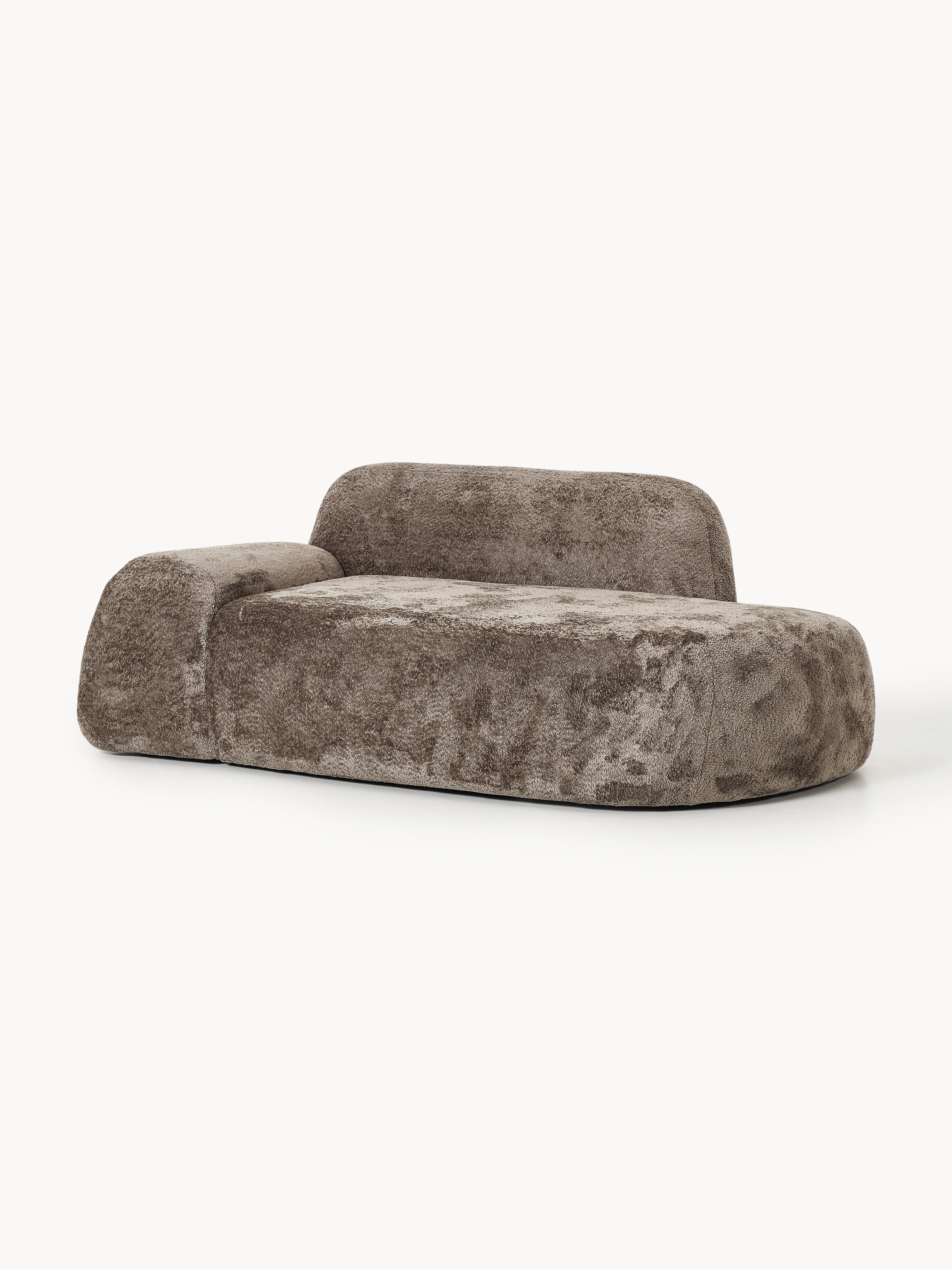 Wolke Teddy Bouclé Sofa (2-seater) with Chaise End