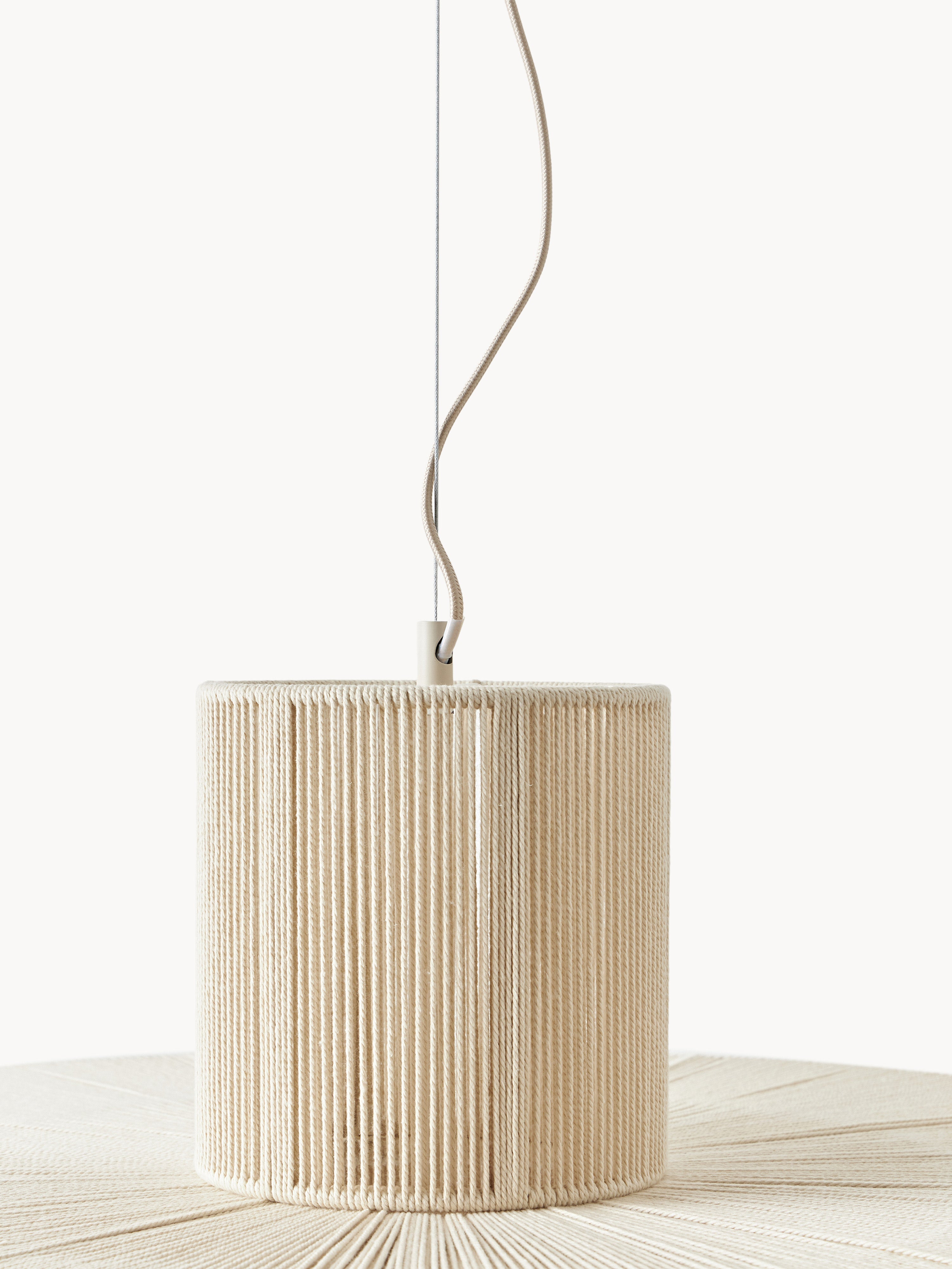 Lace Large Linen Thread Pendant Light
