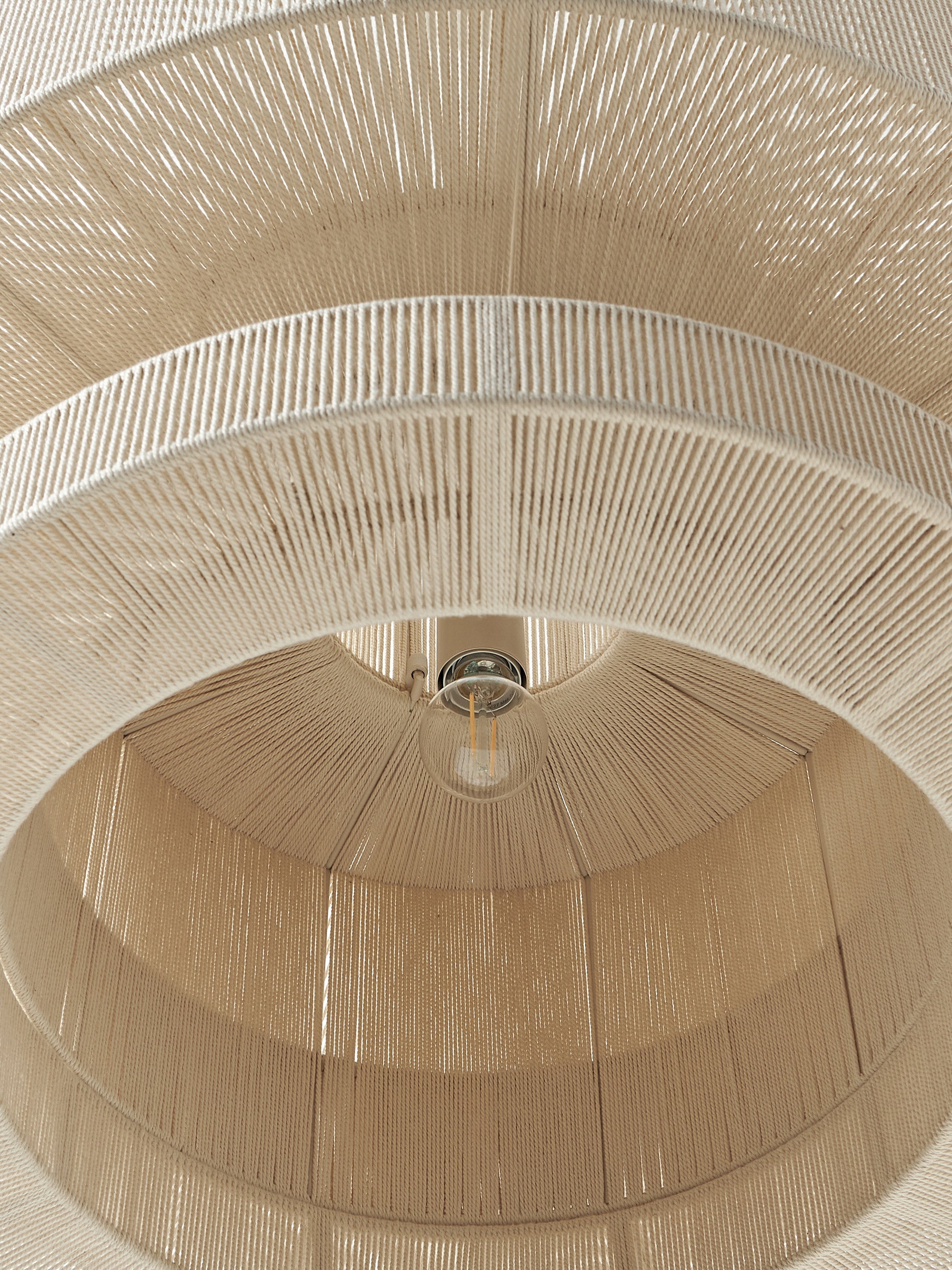 Lace Large Linen Thread Pendant Light