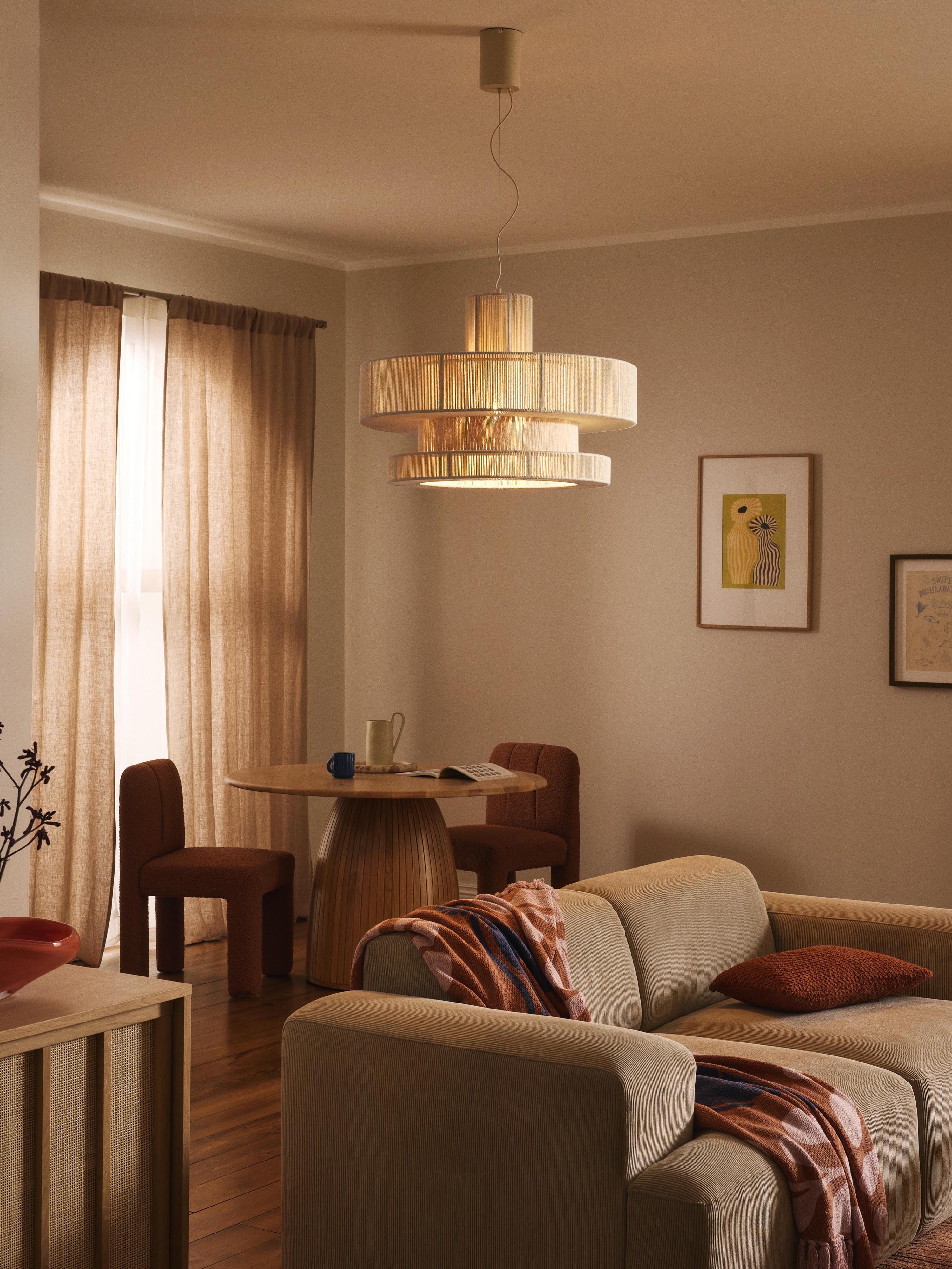 Lace Large Linen Thread Pendant Light