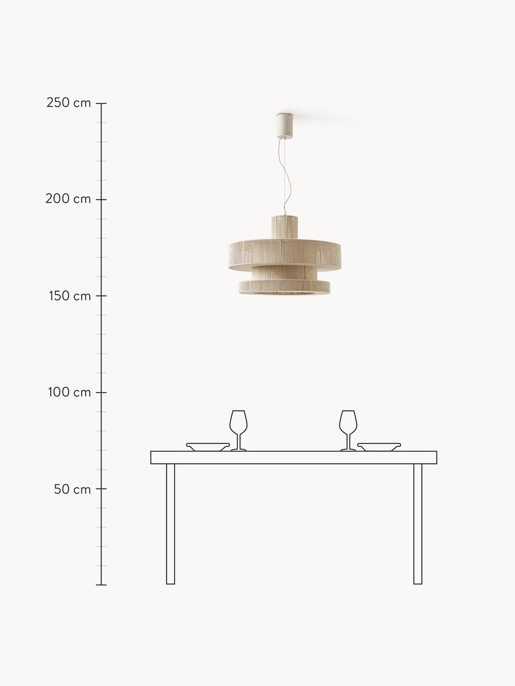 Lace Large Linen Thread Pendant Light