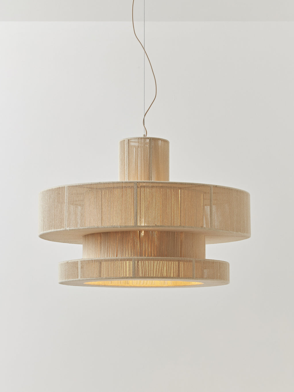Lace Large Linen Thread Pendant Light