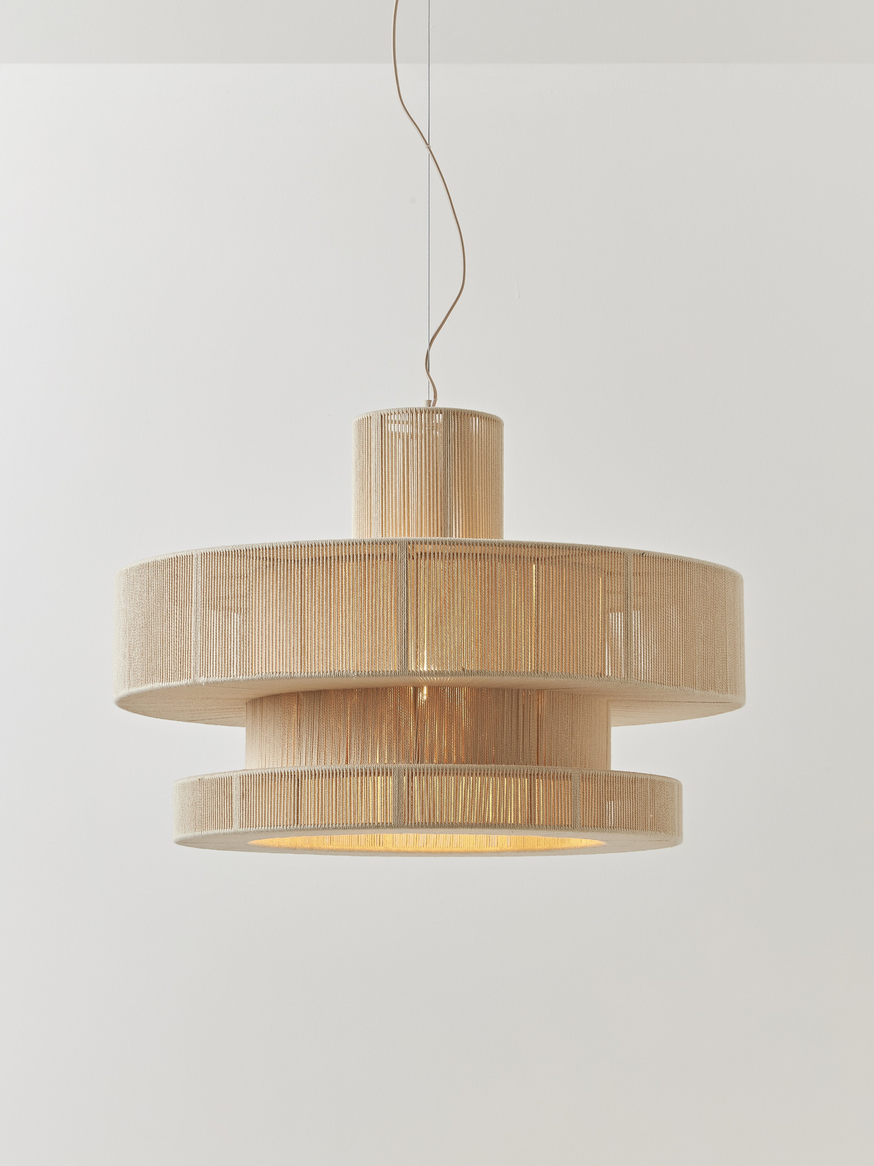Lace Large Linen Thread Pendant Light
