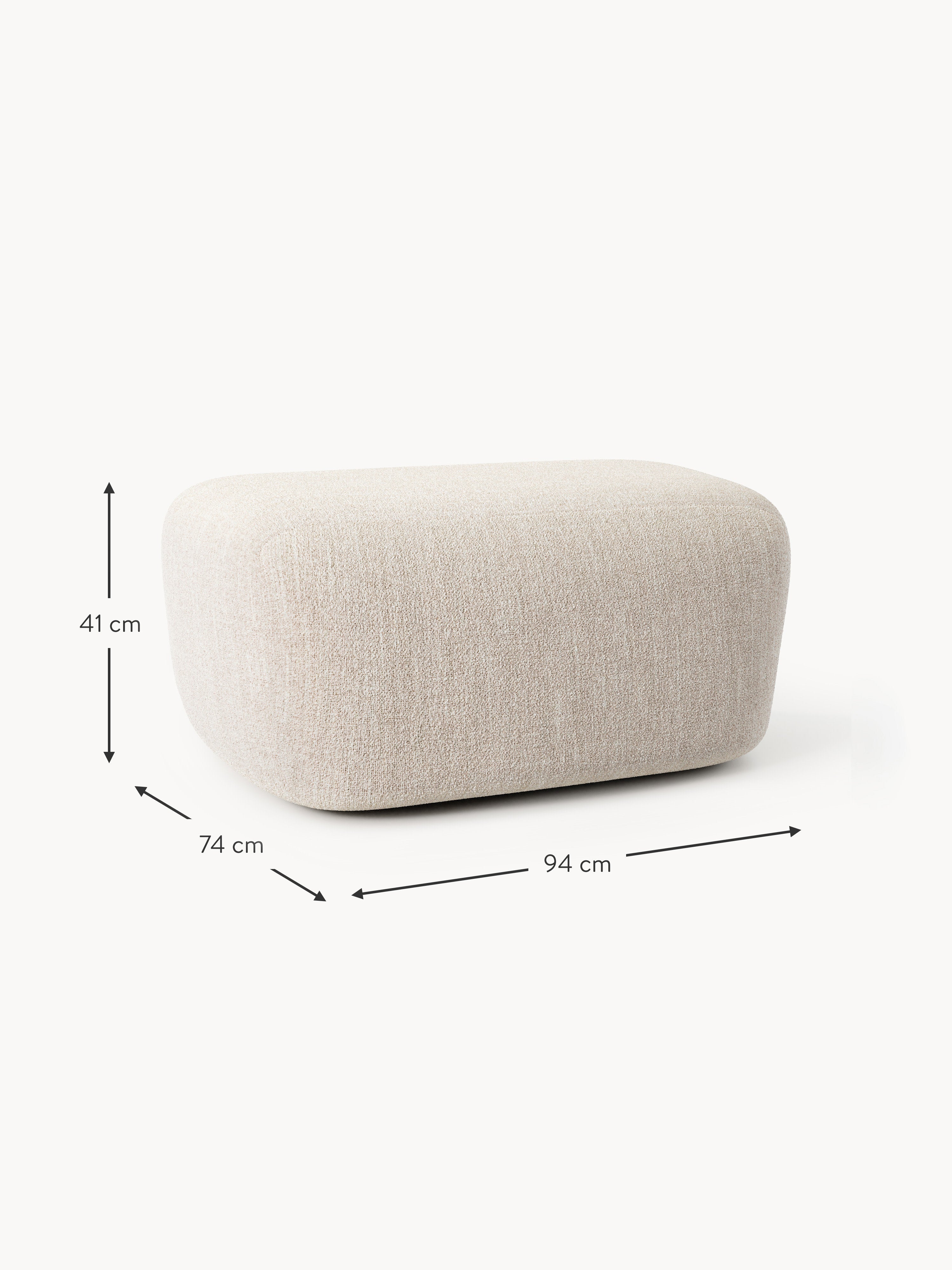 Wolke Large Bouclé Ottoman