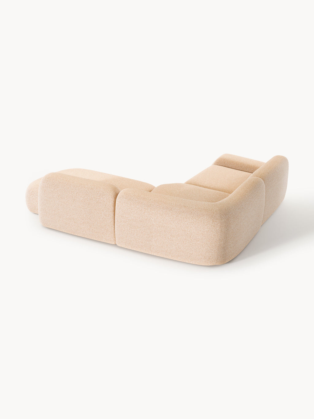 Wolke Modular Bouclé Corner Sofa (4-seater) with Chaise End