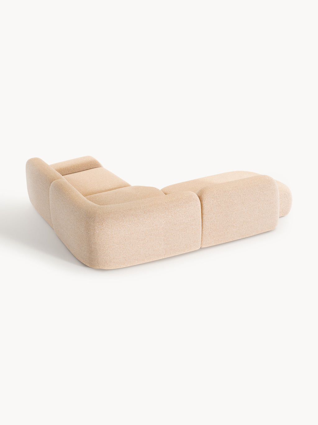 Wolke Modular Bouclé Corner Sofa (4-seater) with Chaise End