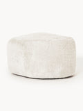Gallery image 1 - Oval Teddy Bouclé Ottoman Wolke