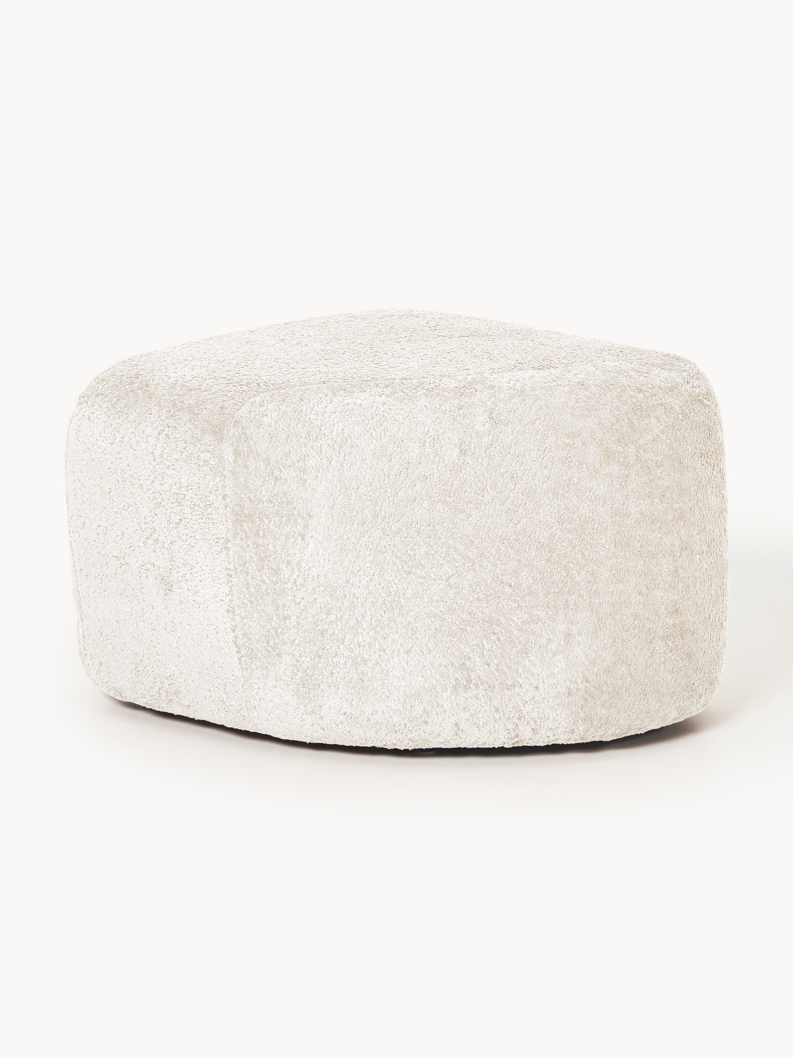 Gallery image 1 - Oval Teddy Bouclé Ottoman Wolke