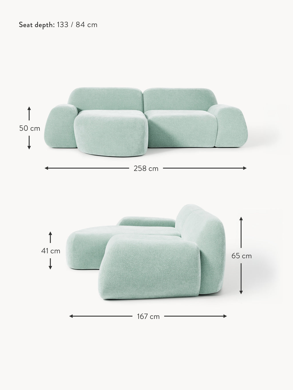 Wolke Modular Corner Sofa (3-seater)